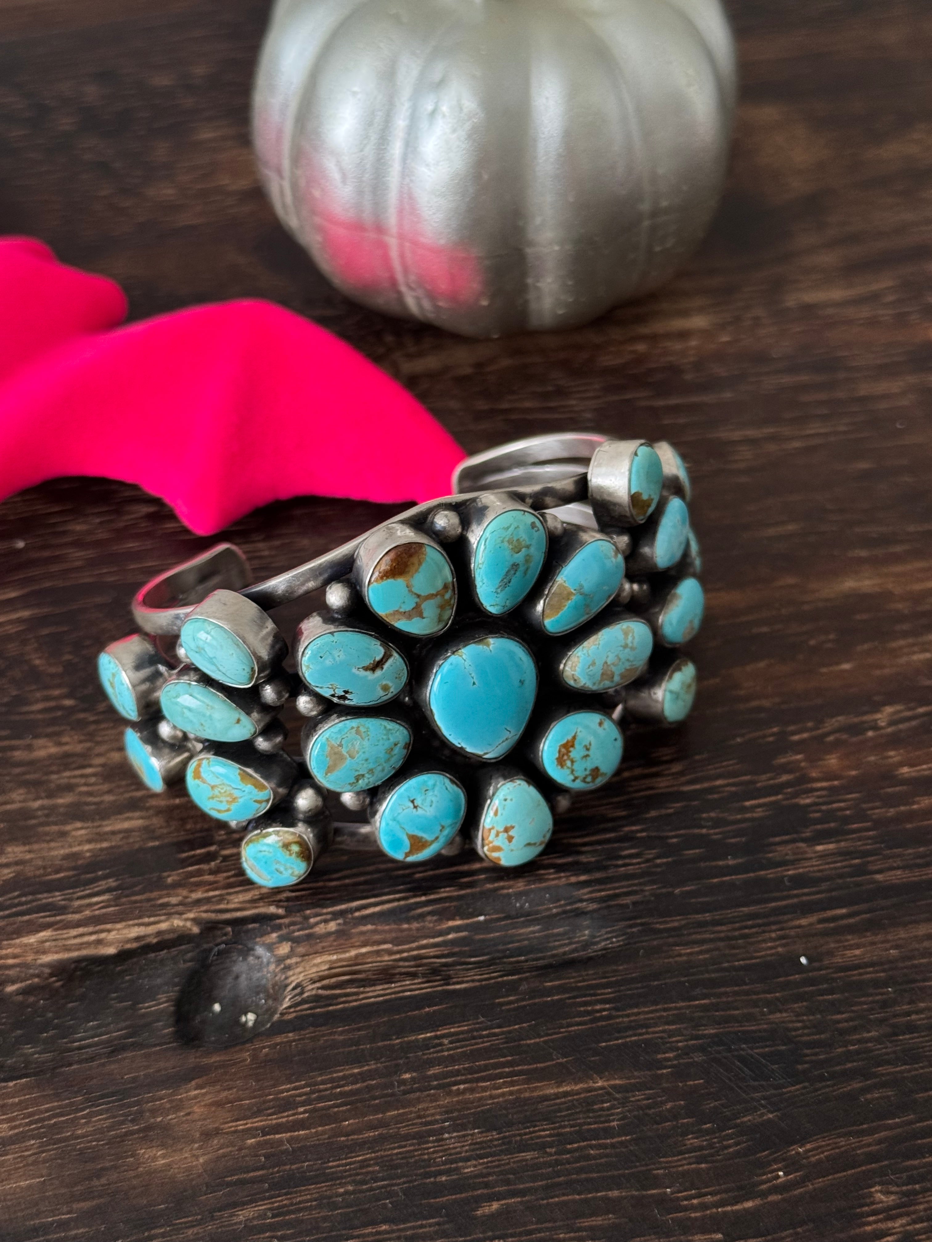 Bobby Johnson Royston Turquoise & Sterling Silver Cuff Bracelet