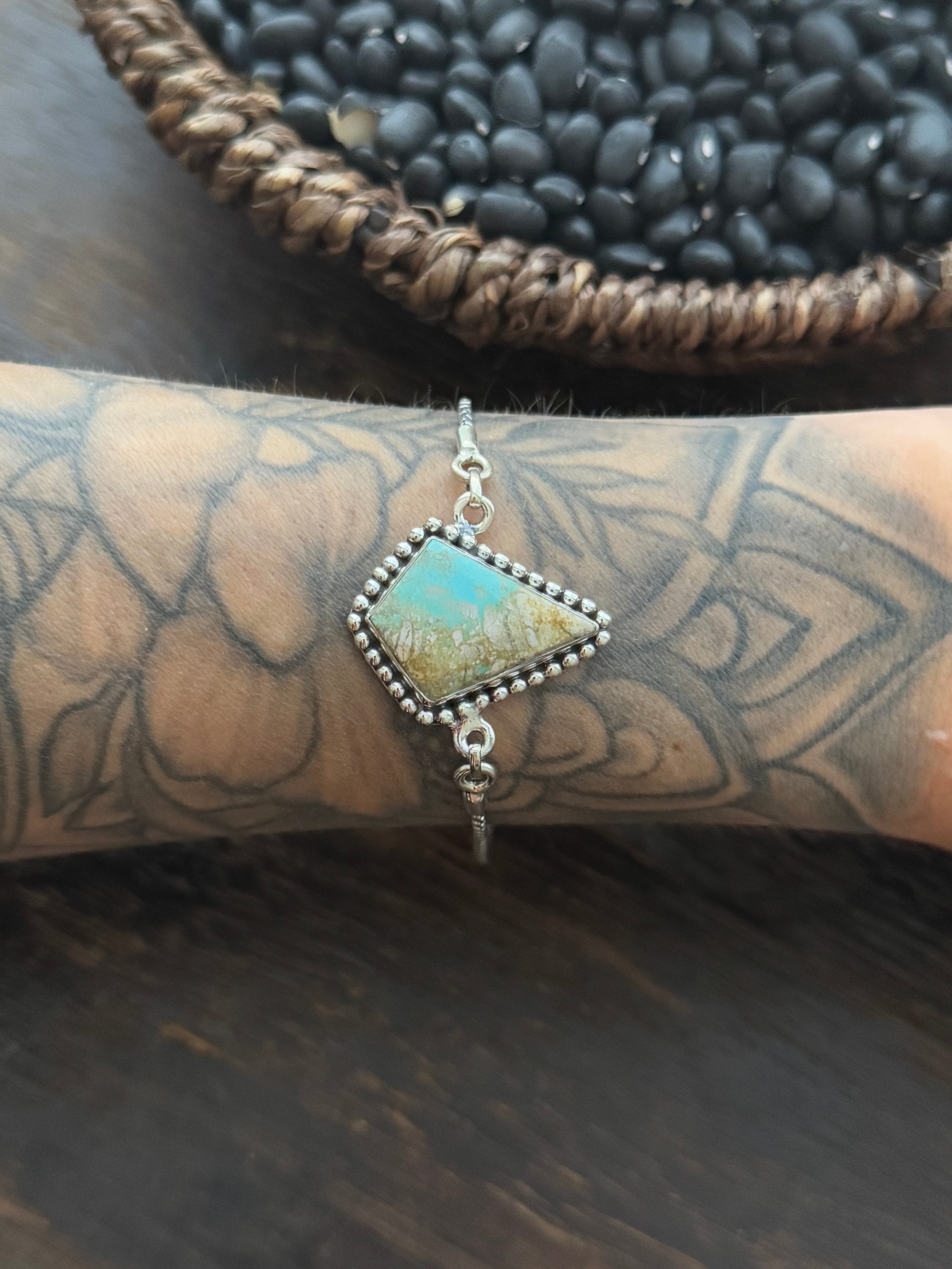 TTD Kingman Turquoise & Sterling Silver Bracelet