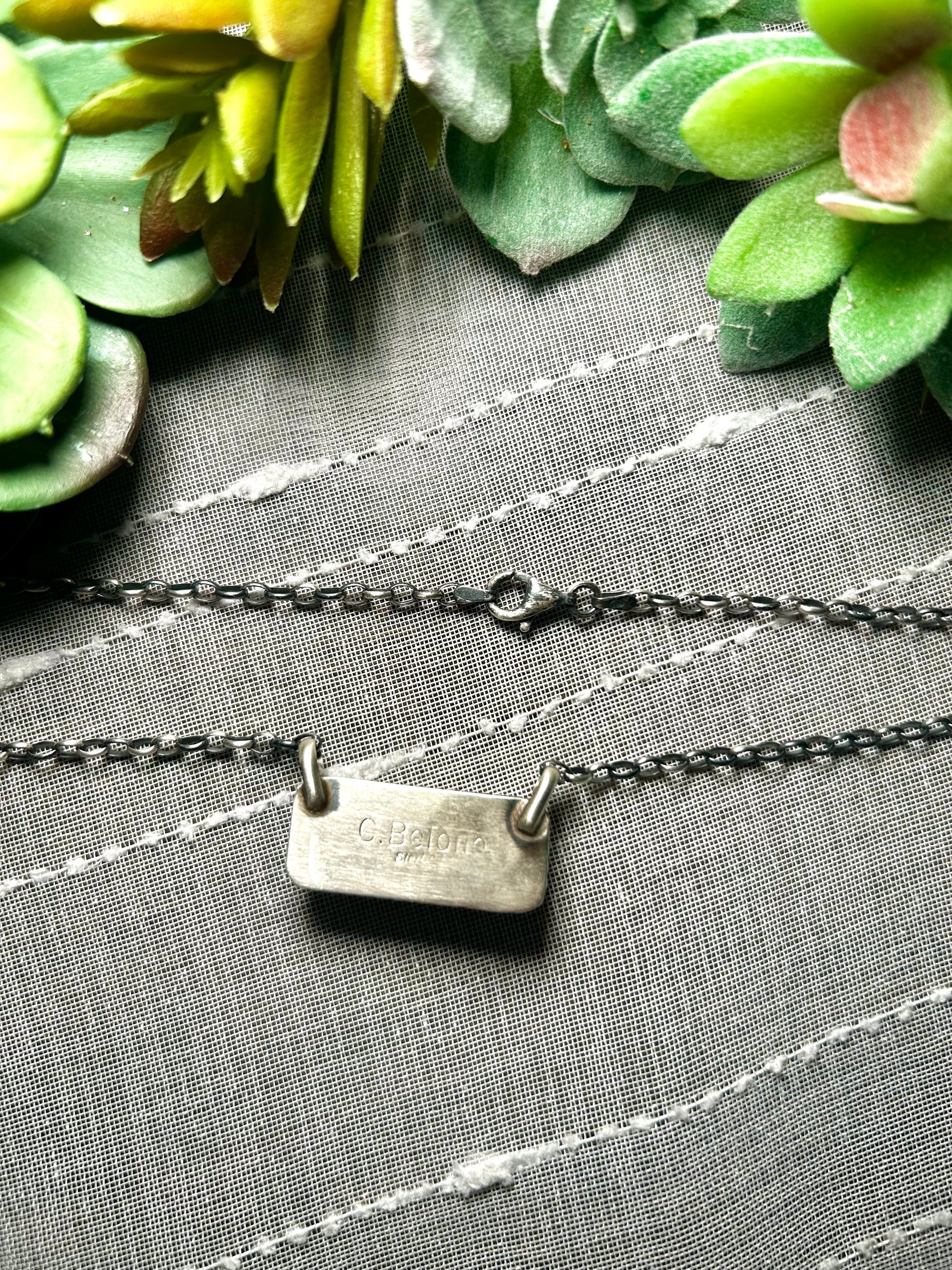 Chassily Belone Spiny Oyster & Sterling Silver Necklace