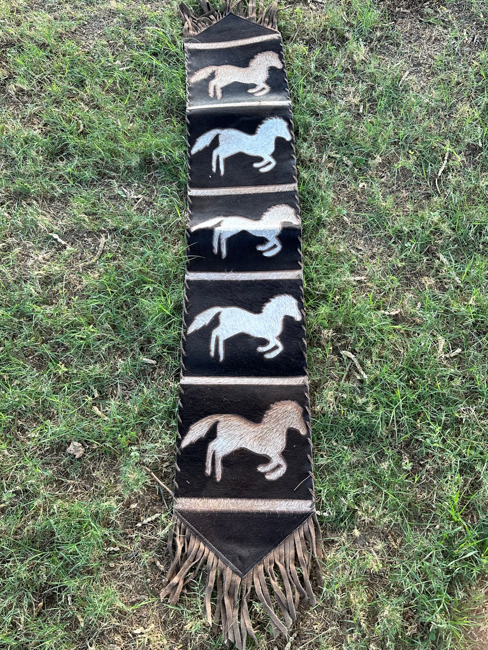 Genuine Leather Cowhide Table Runner