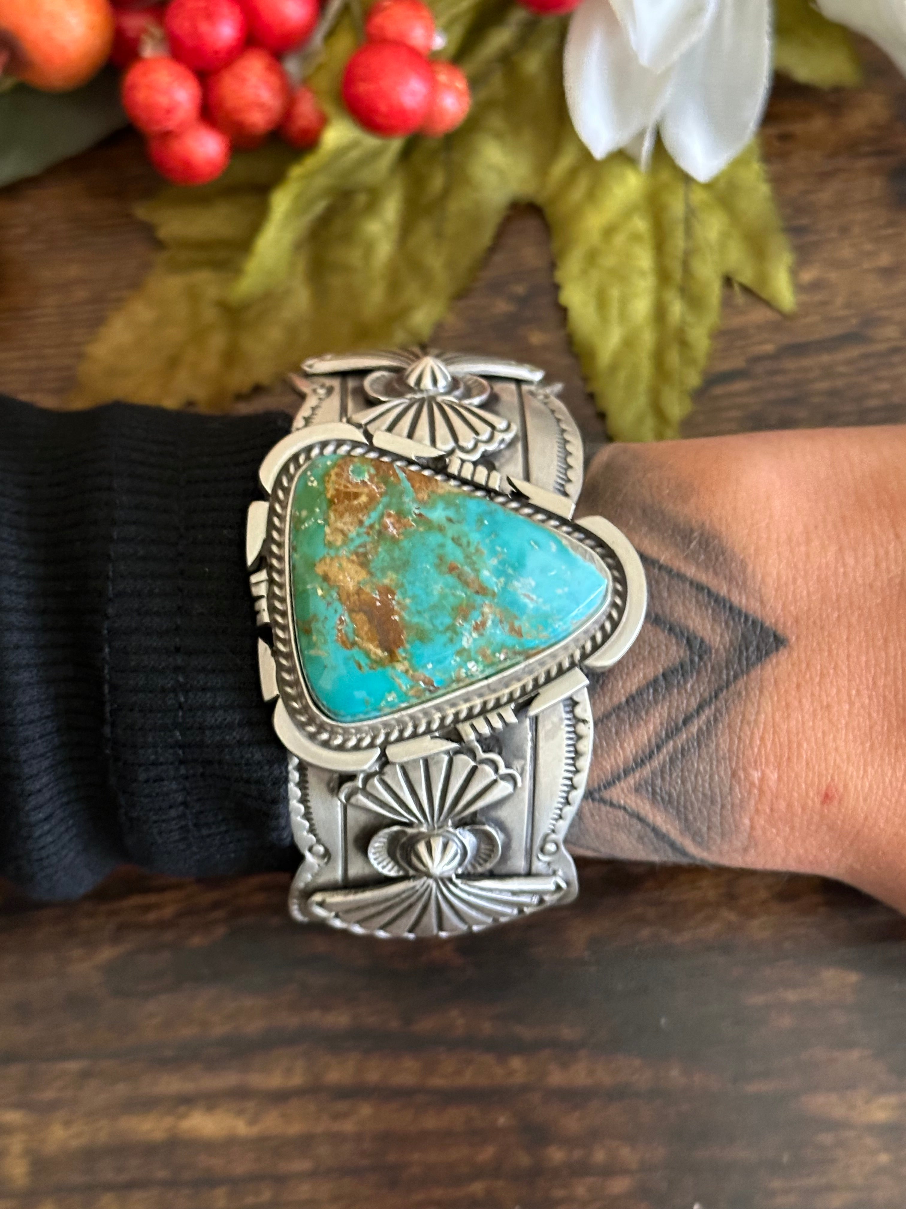 LeRoy James Royston Turquoise & Sterling Silver Cuff Bracelet