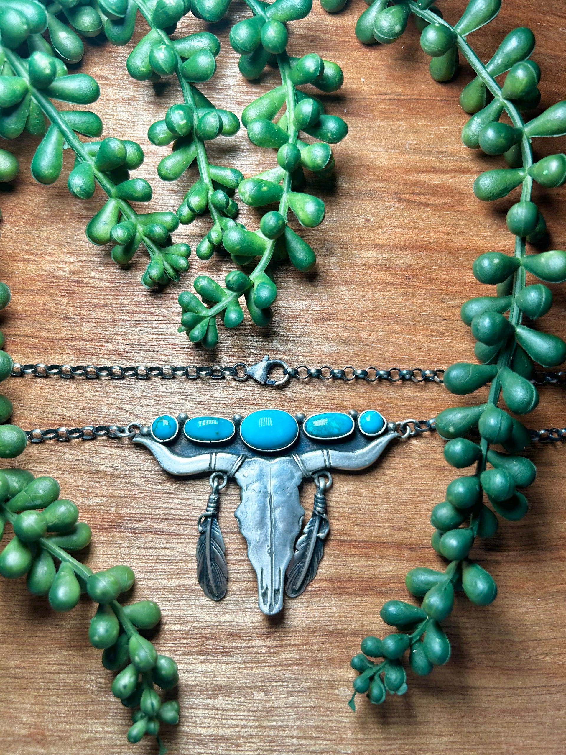 Russell Sam Kingman Turquoise & Sterling Silver Necklace