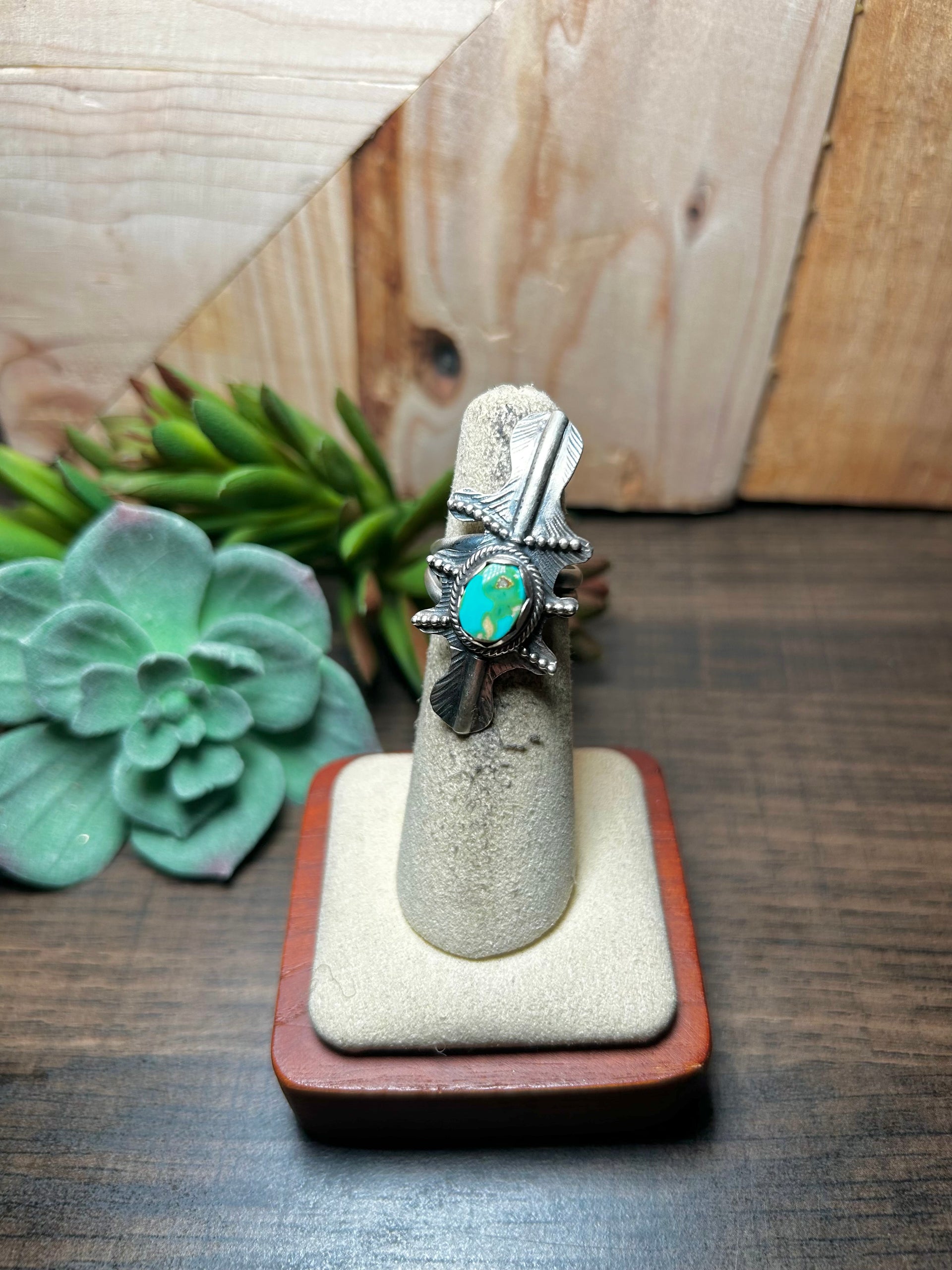 Kobe Martinez Sonoran Mountain Turquoise & Sterling Silver Adjustable Ring