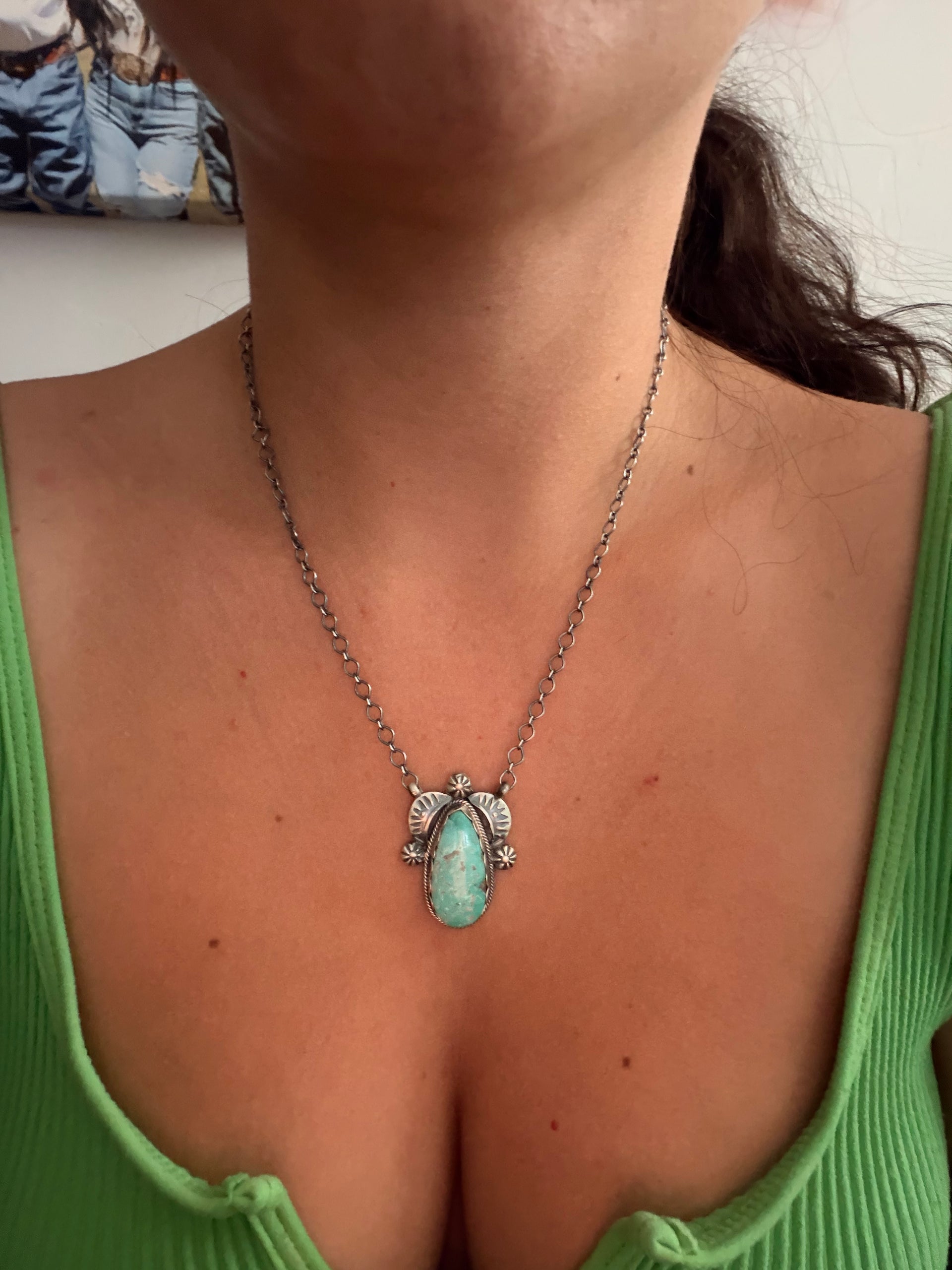 Jeff James Royston Turquoise & Sterling Silver Necklace