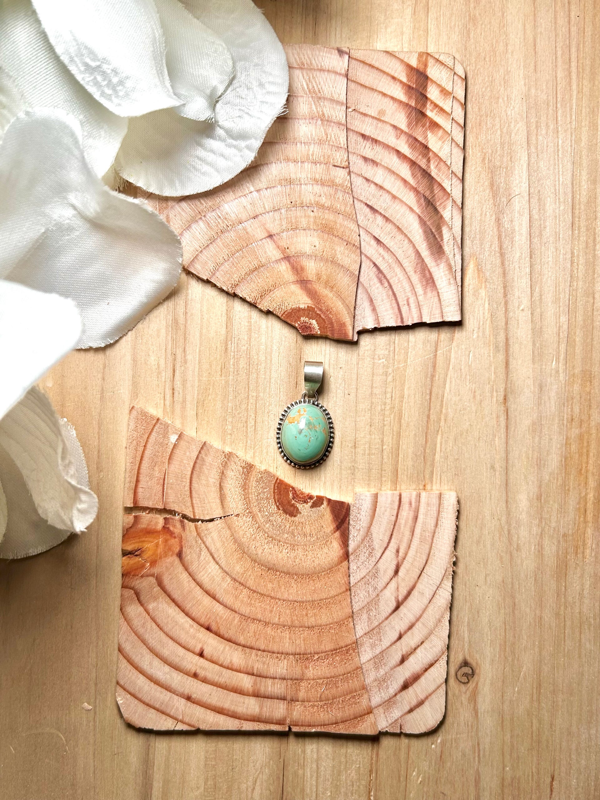 Navajo Made Royston Turquoise & Sterling Silver Pendant