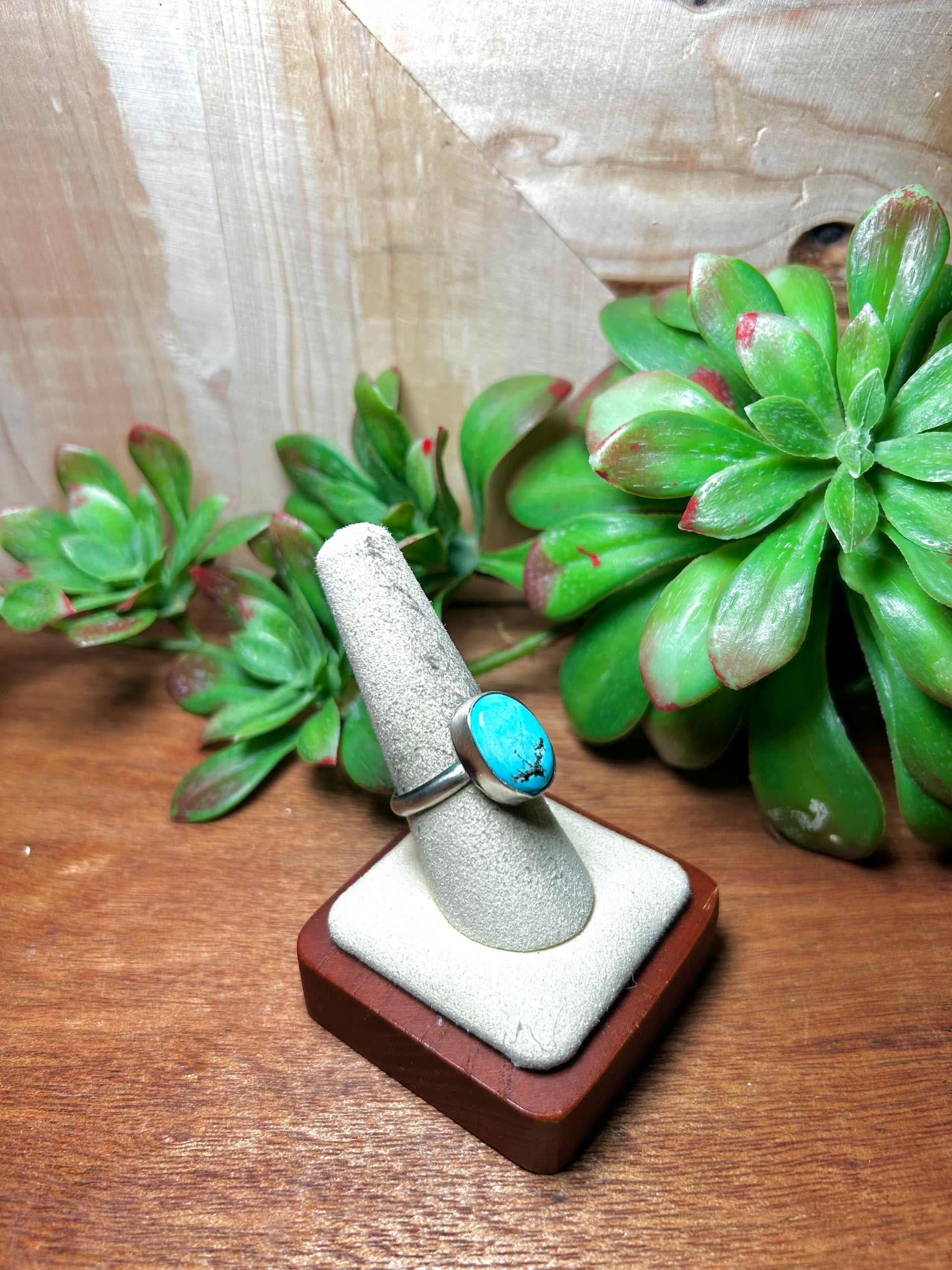 Scott Skeets Golden Hill Turquoise & Sterling Silver Adjustable Ring