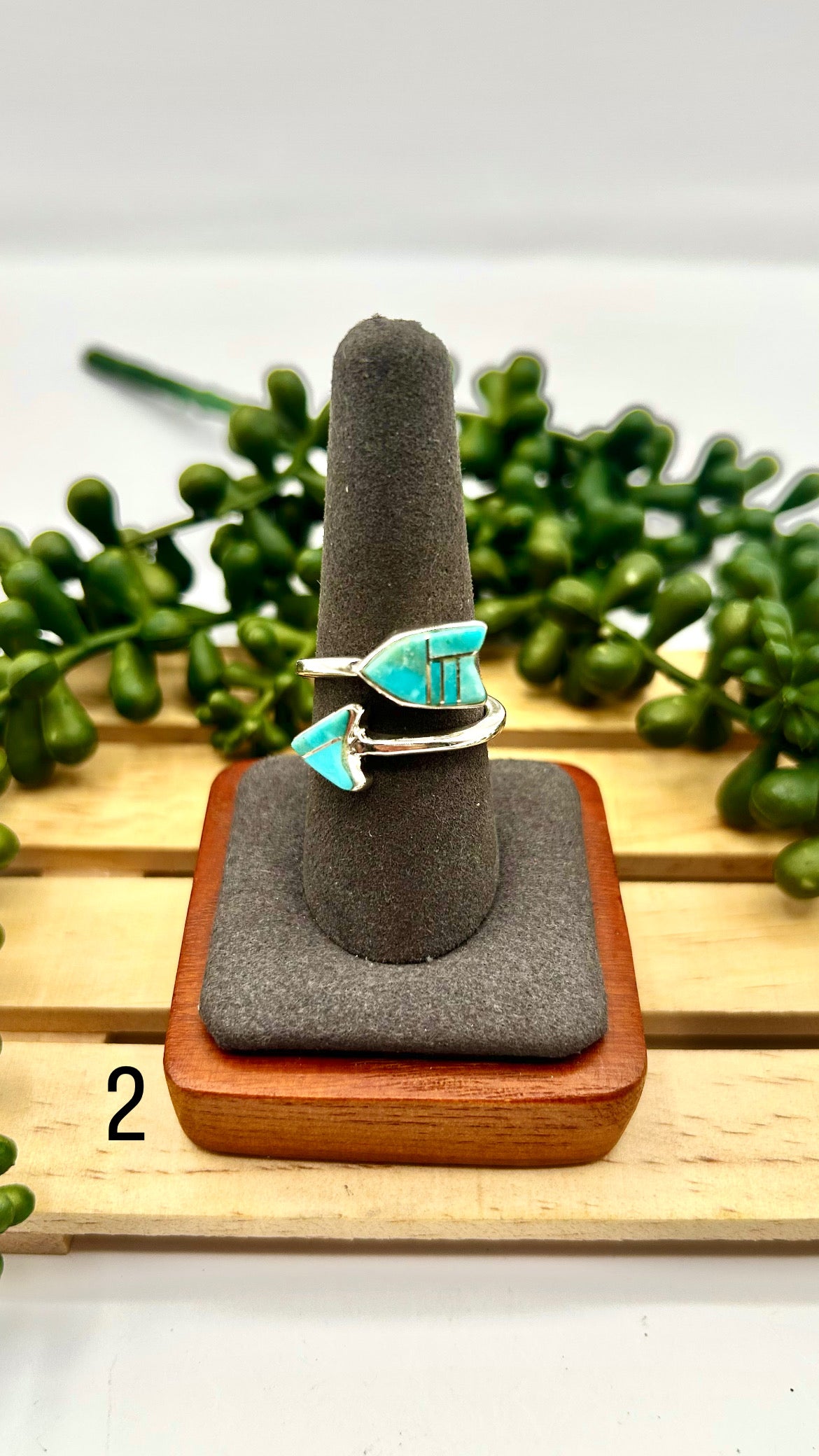 Navajo Made Mine 8 Turquoise & Sterling Silver Adjustable Ring