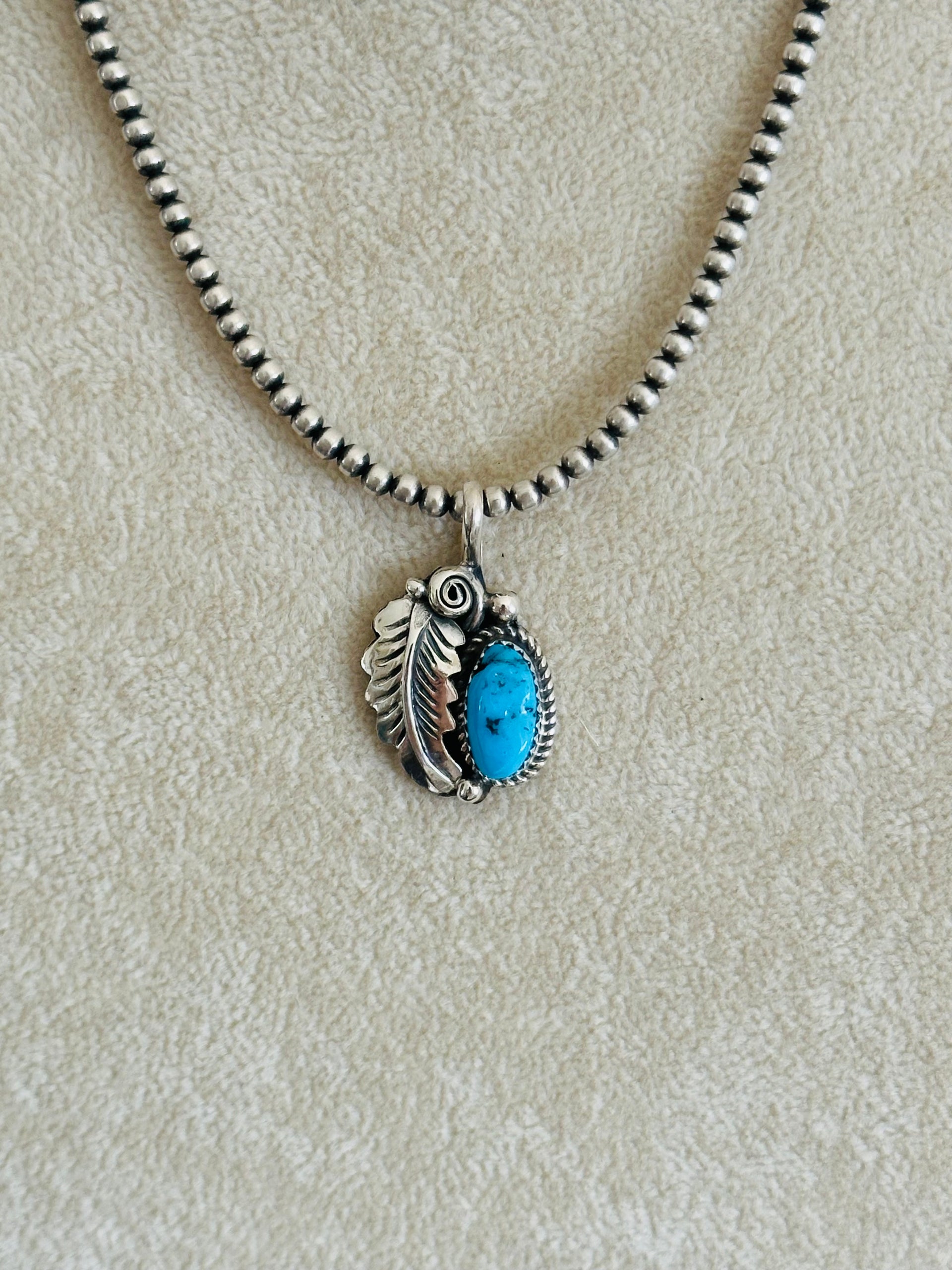 Julia Etsitty Kingman Turquoise & Sterling Silver Pendants