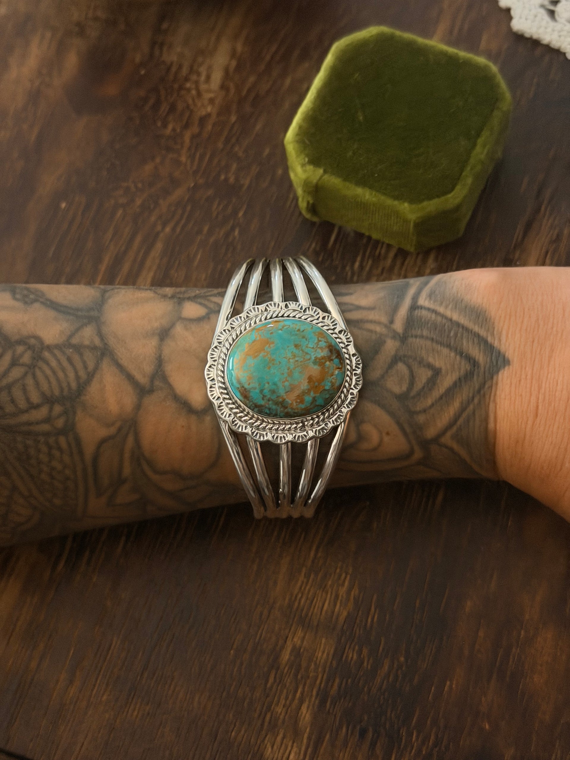 Thomas Francisco Kingman Turquoise & Sterling Silver Cuff Bracelet