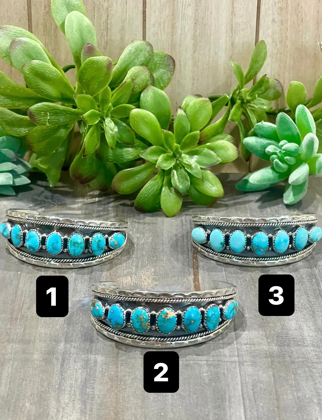 Southwest Handmade Sonoran Mountain Turquoise & Sterling Silver Cuff Bracelet