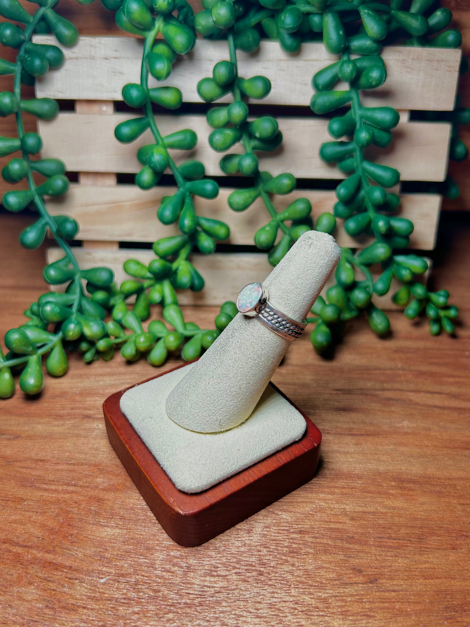 Navajo Made Opal & Sterling Silver Ring