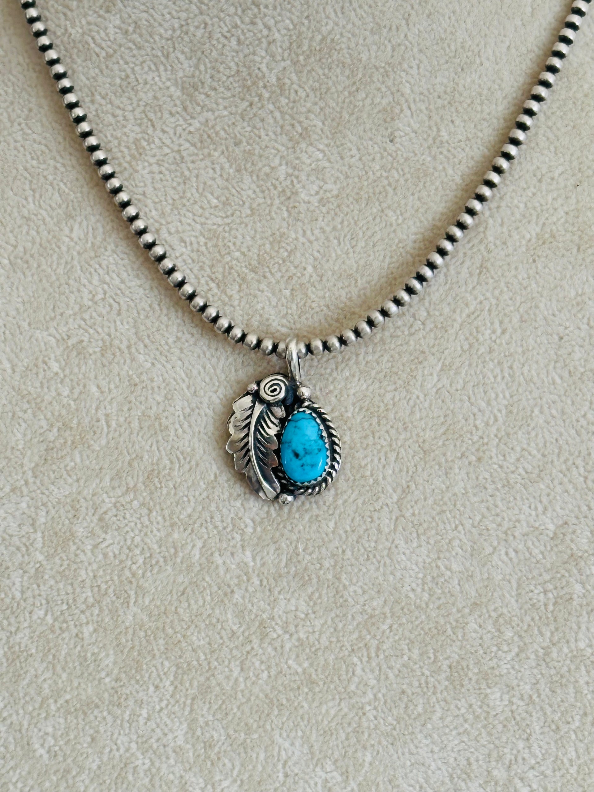 Julia Etsitty Kingman Turquoise & Sterling Silver Pendants
