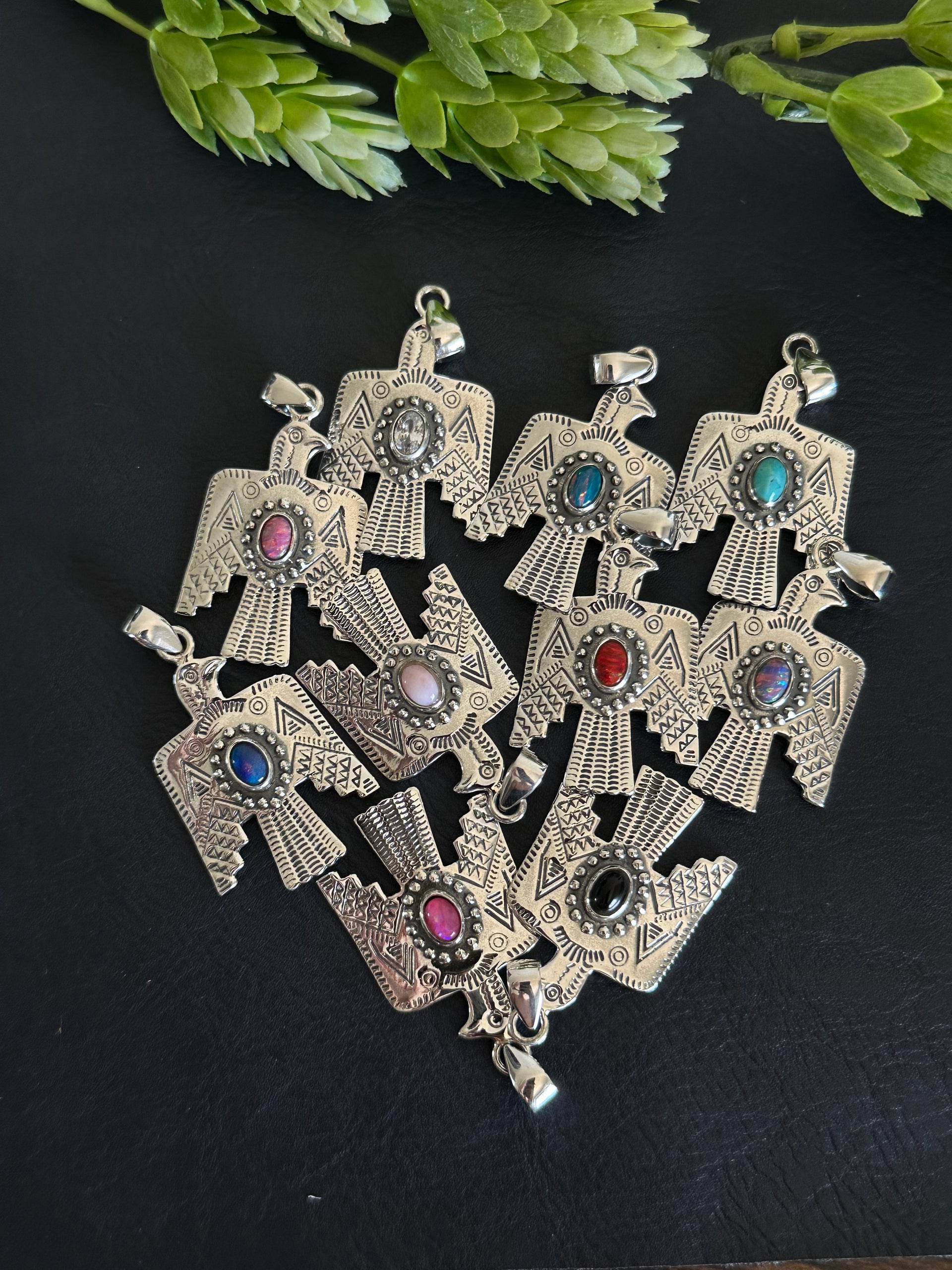 Southwest Handmade Sterling Silver Thunderbird Pendant