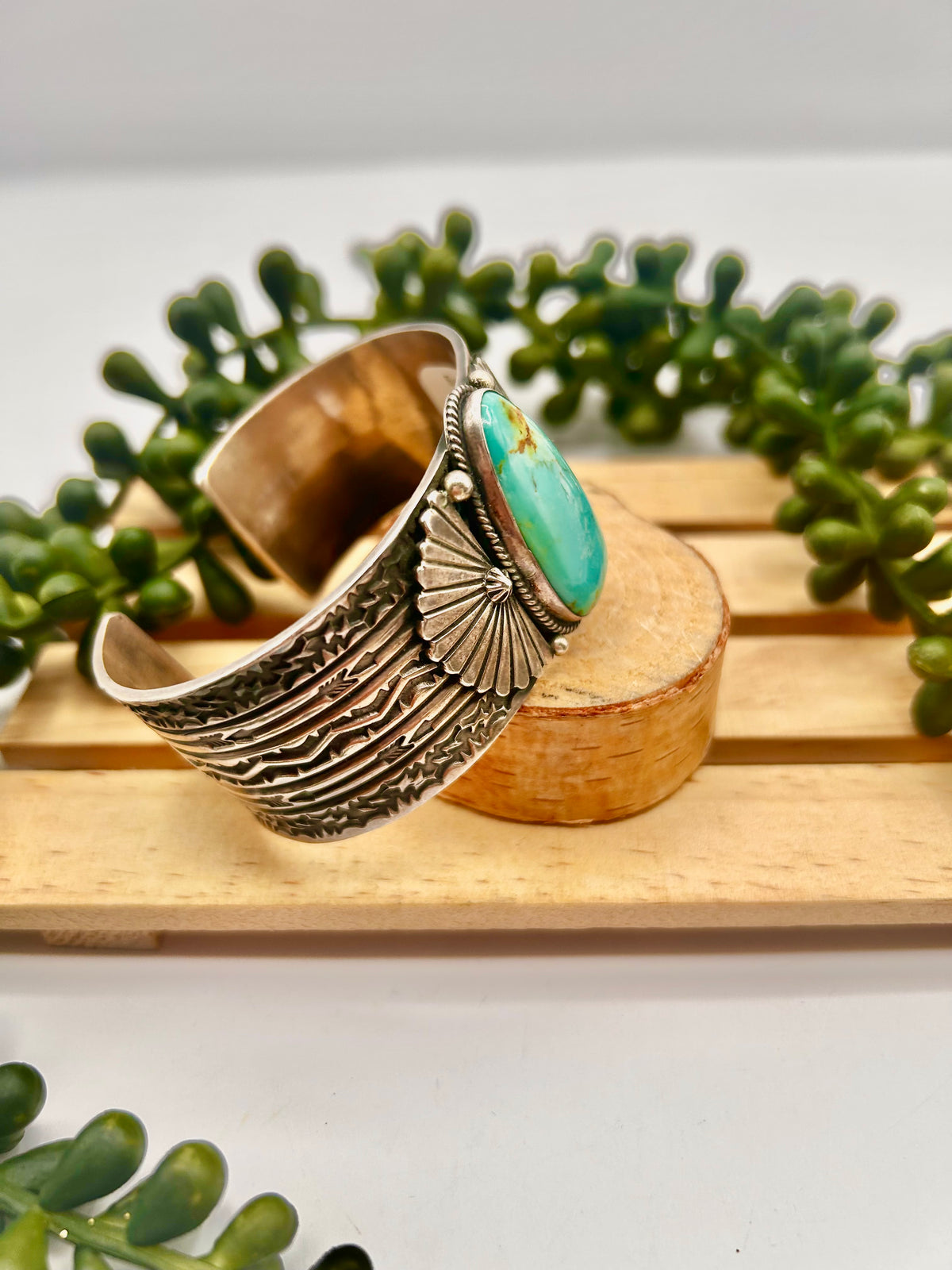 Sunshine Reeves Royston Turquoise & Sterling Silver Cuff Bracelet