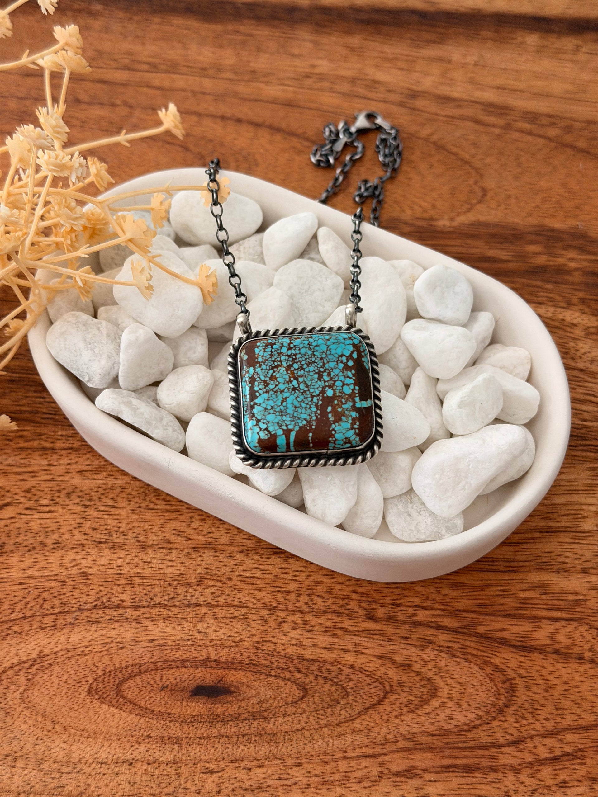 Judith Dixon Mine 8 Turquoise & Sterling Silver Necklace
