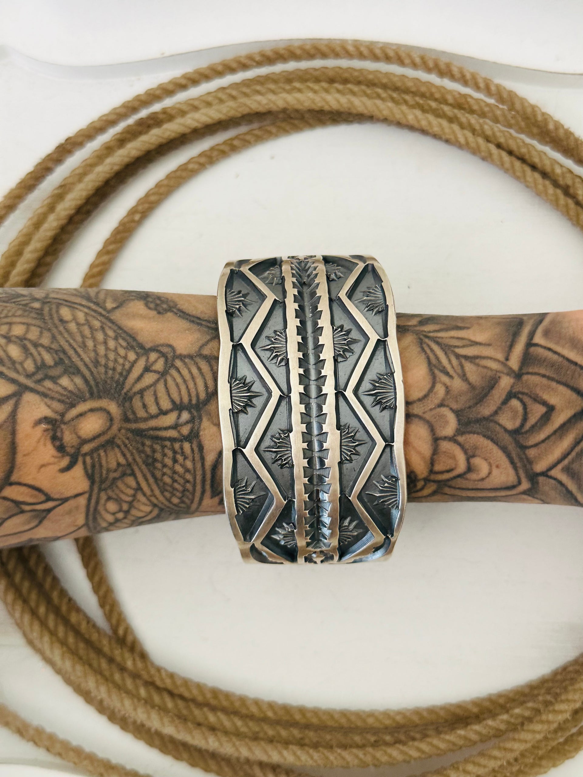 Navajo Made Sterling Silver Cuff Bracelet