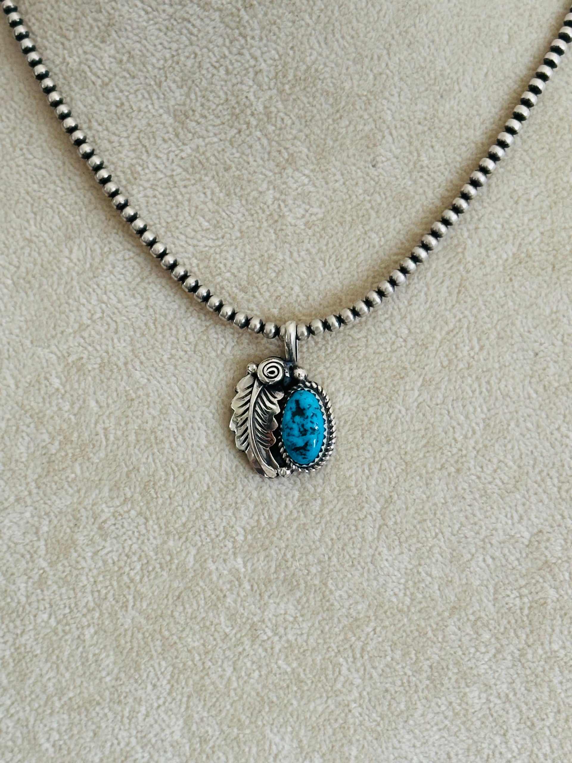 Julia Etsitty Kingman Turquoise & Sterling Silver Pendants