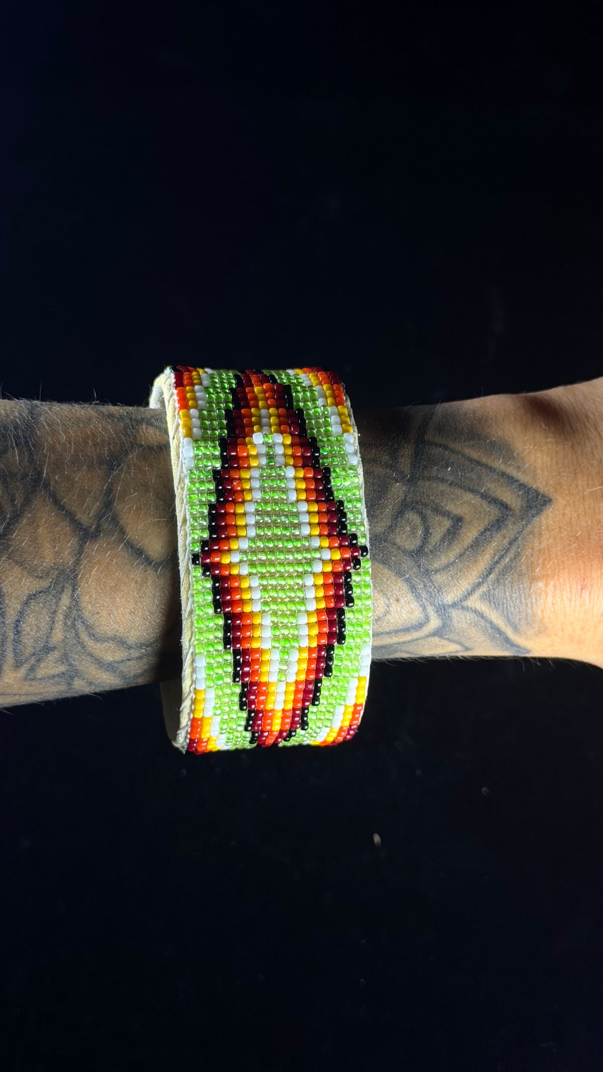 Navajo Made Beaded Cuff Bracelet