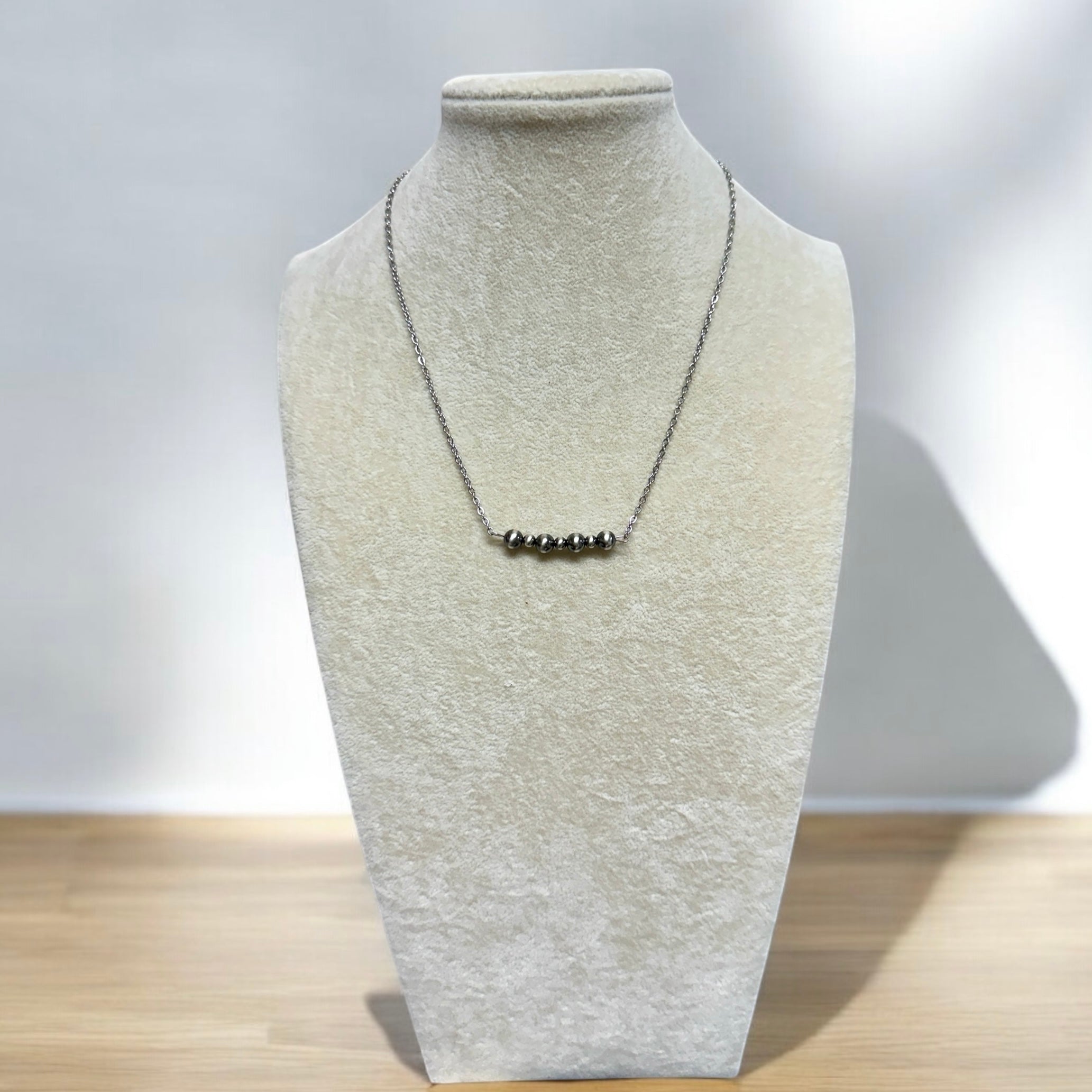 Handmade Sterling Silver Graduated Pearl Necklace