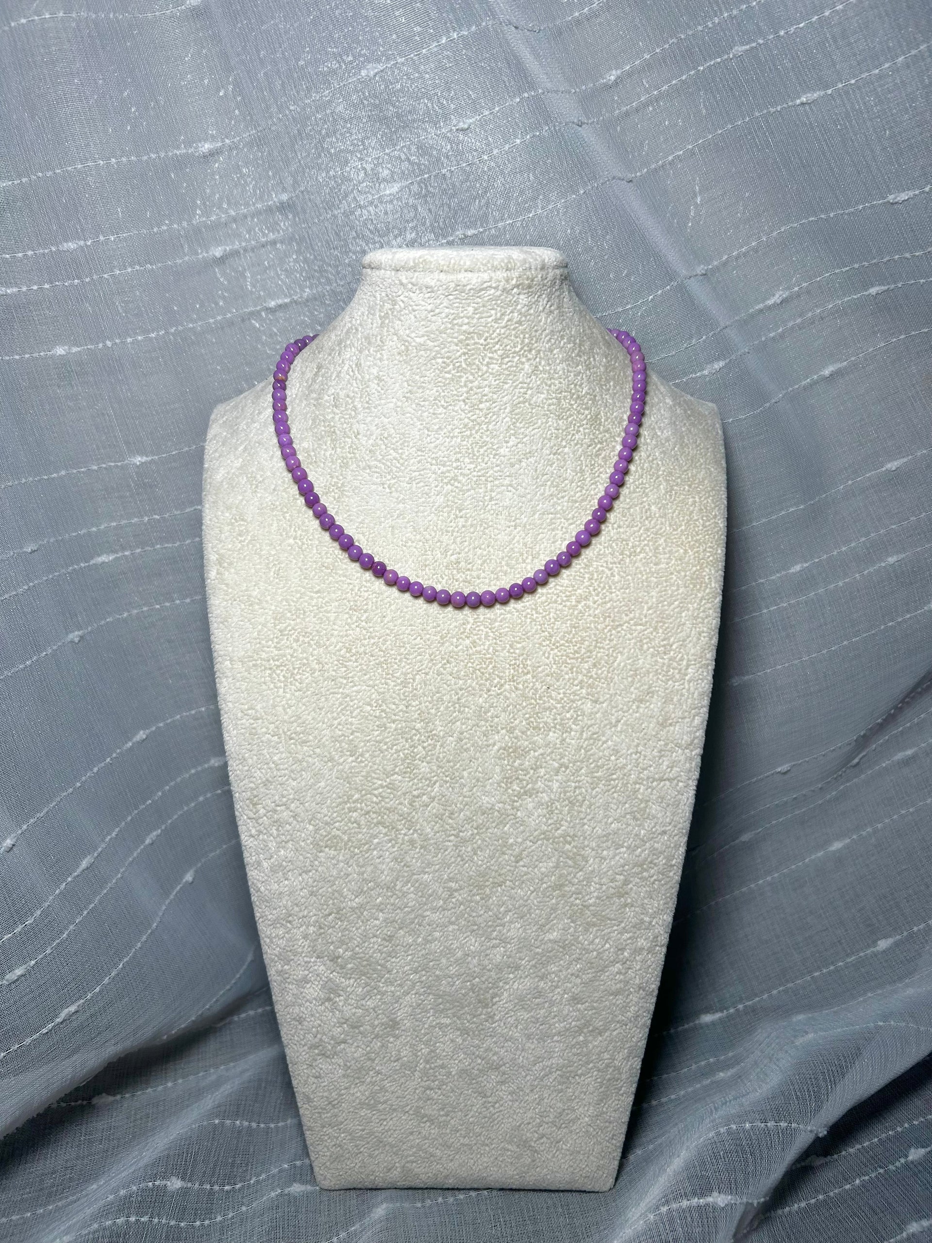 Navajo Strung Phosphosidenite  & Sterling Silver Necklace