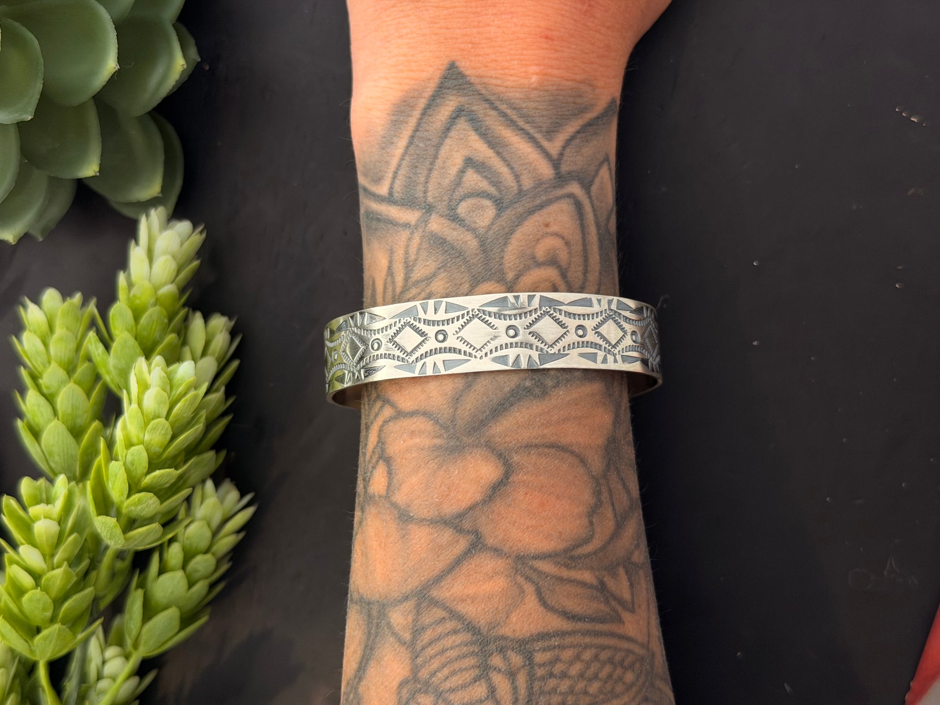 Navajo Made Sterling Silver Cuff Bracelet