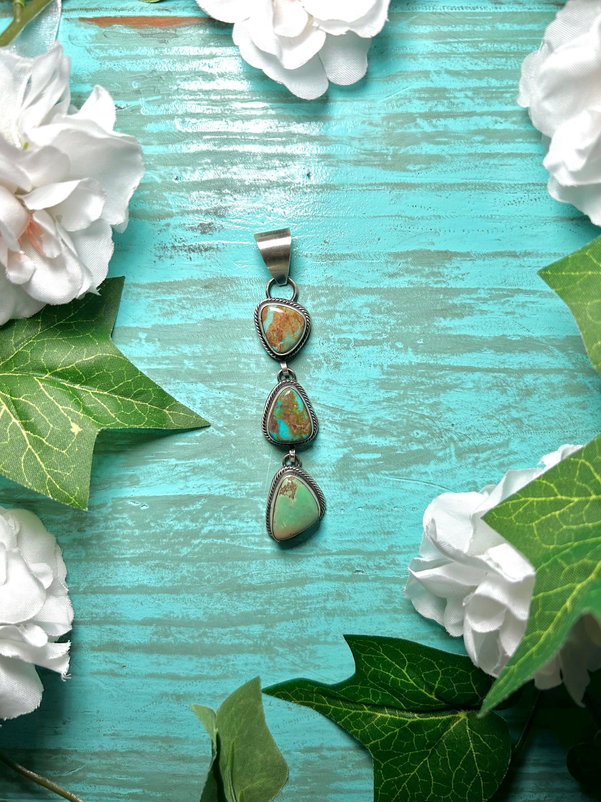 Anderson Largo Royston Turquoise & Sterling Silver Pendant