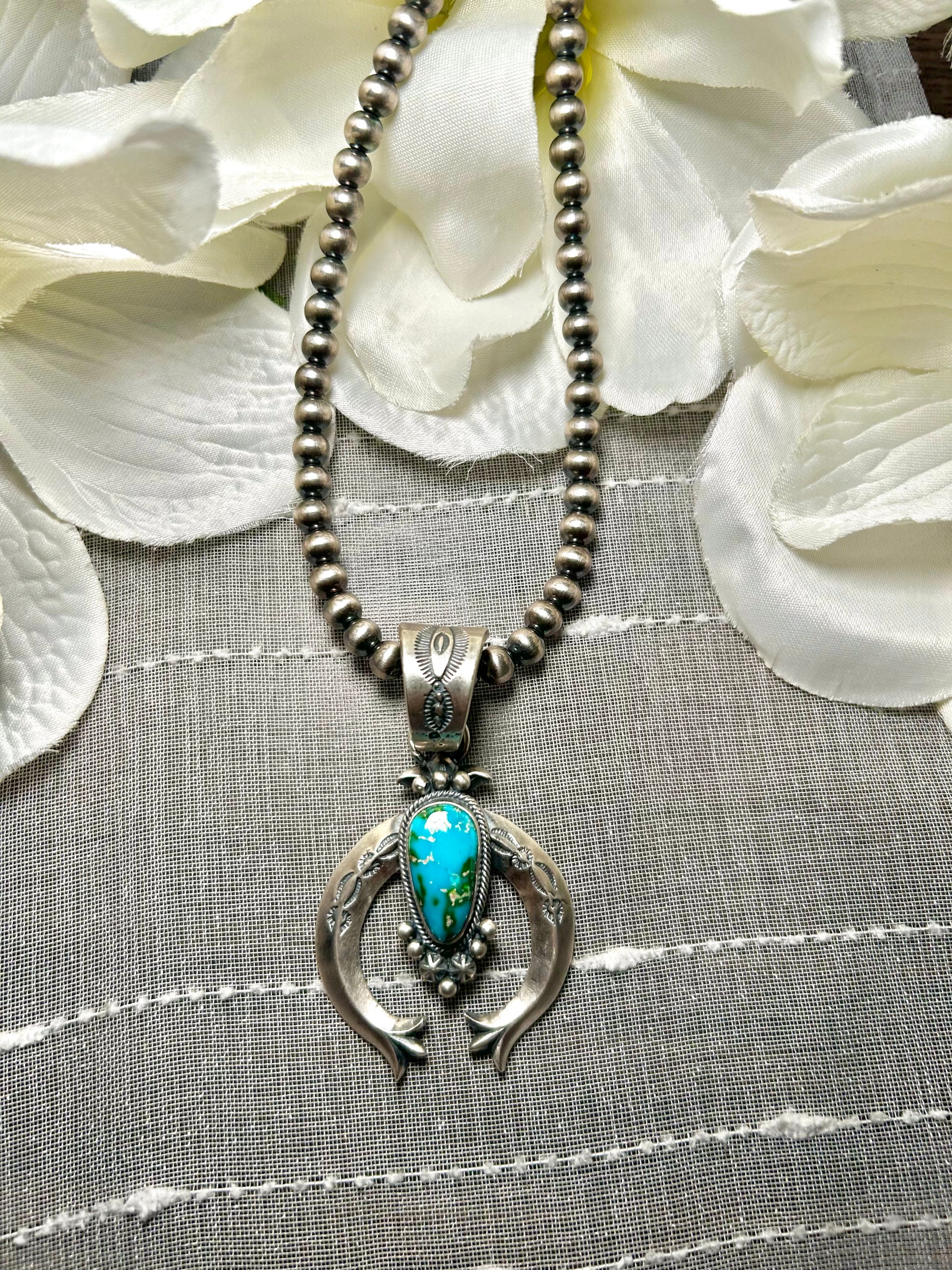 Marita Benally Sonoran Mountain Turquoise & Sterling Silver Necklace