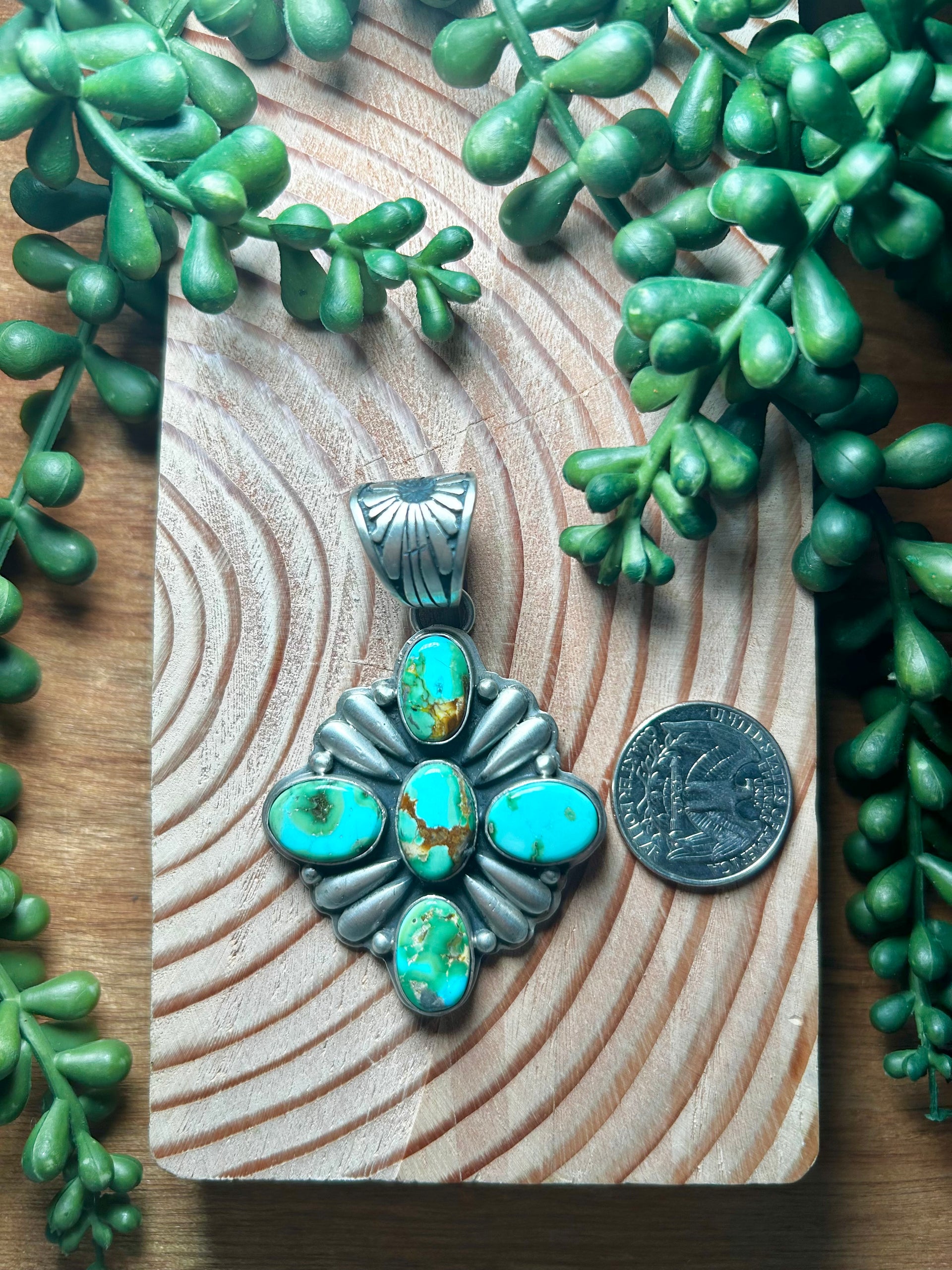 Patrick Yazzie Sonoran Mountain Turquoise & Sterling Silver Pendant