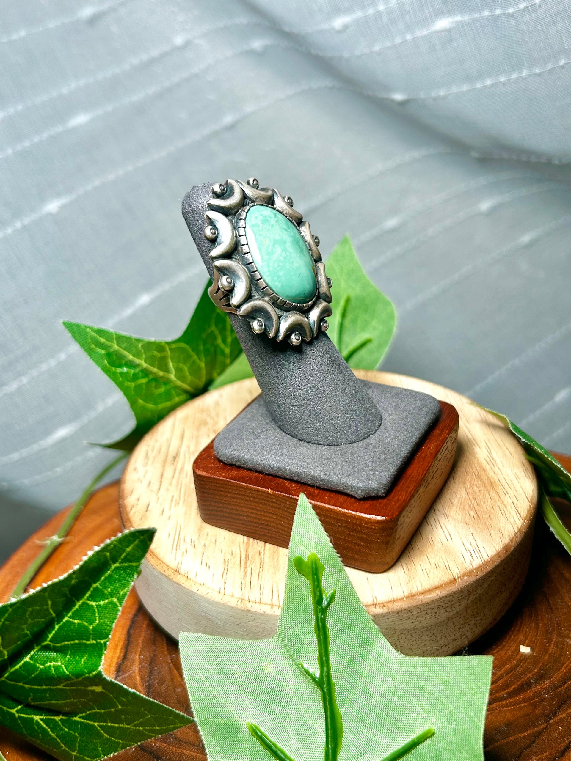 Danny Clark Kingman Turquoise & Sterling Silver Ring Size 5