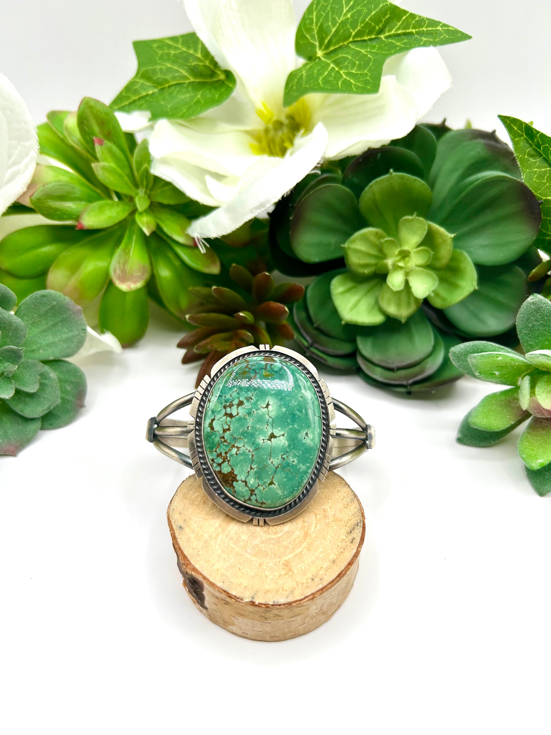 Dave Skeets Kingman Turquoise & Sterling Silver Cuff Bracelet