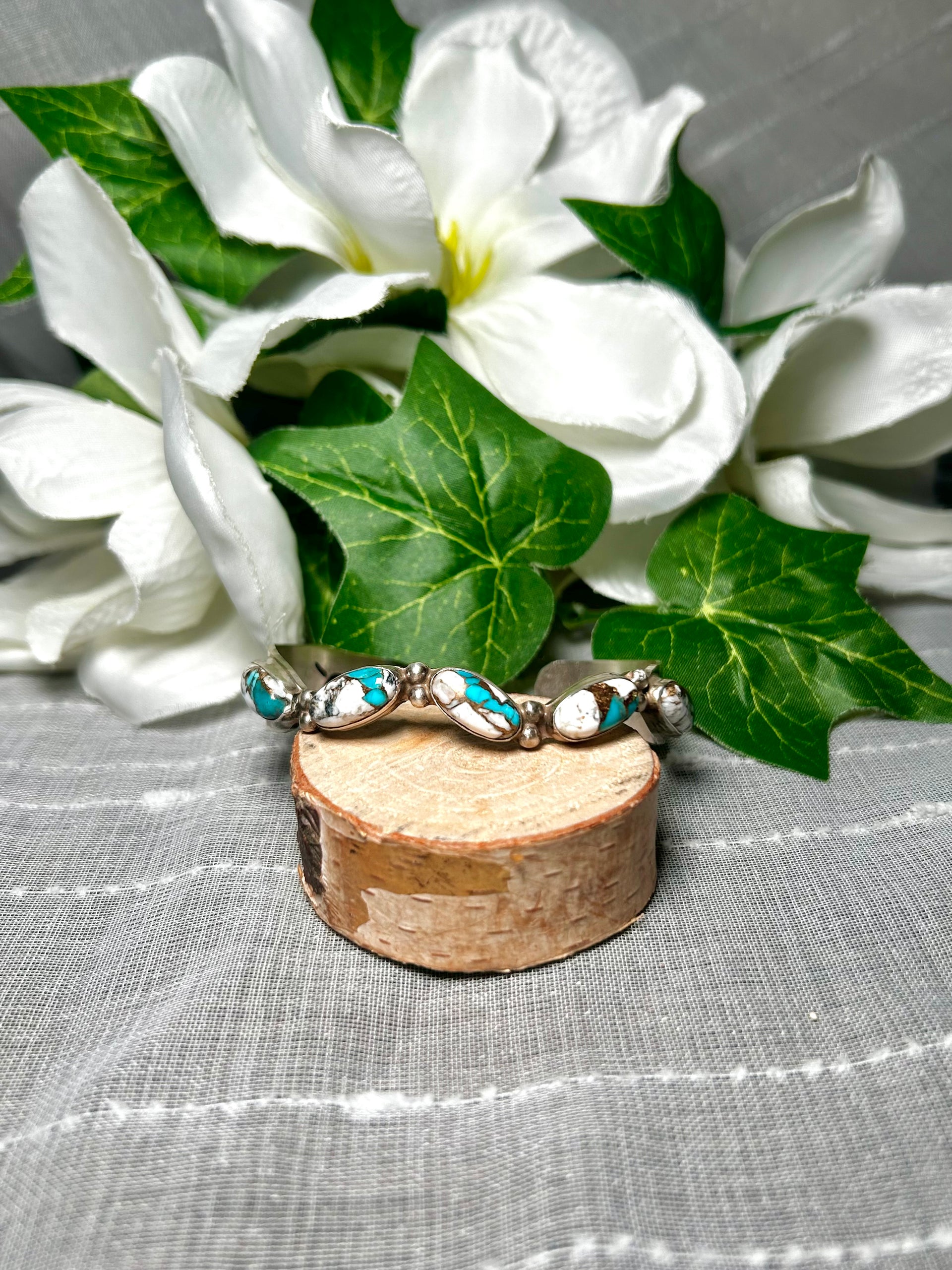 Pearline Spencer Mohave Turquoise & Sterling Silver Cuff Bracelet