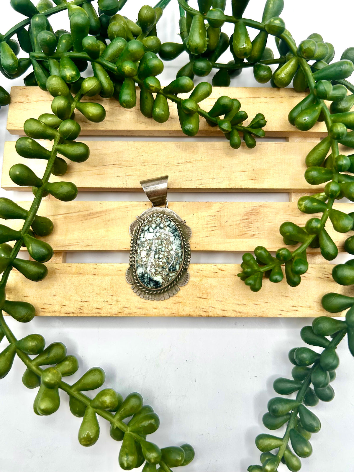 Dave Skeets New Lander Variscite & Sterling Silver Pendant