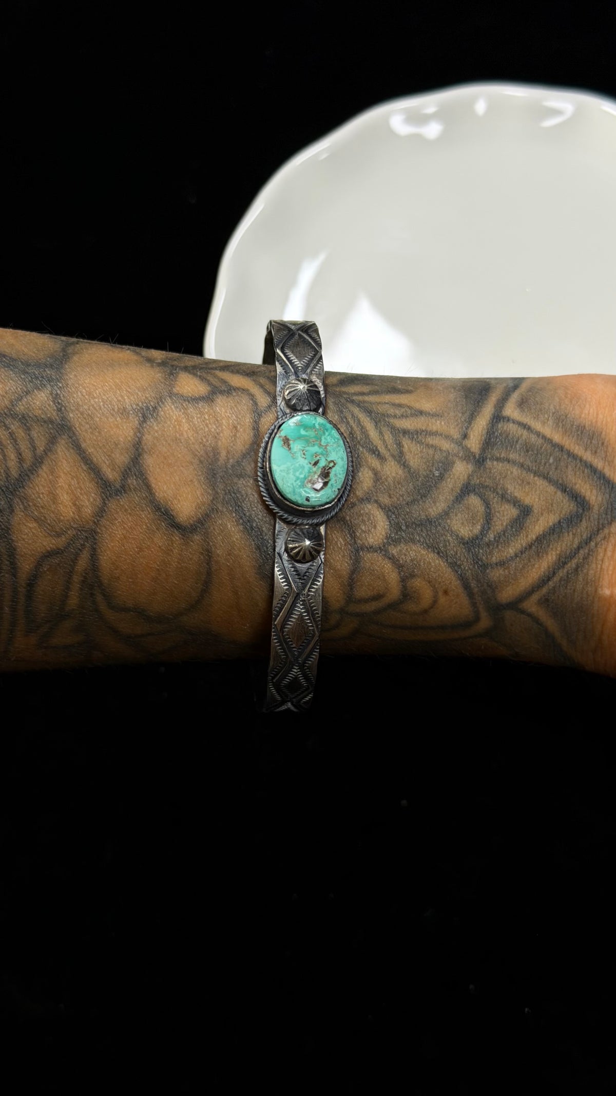Tillie Jon Royston Turquoise & Sterling Silver Cuff Bracelet