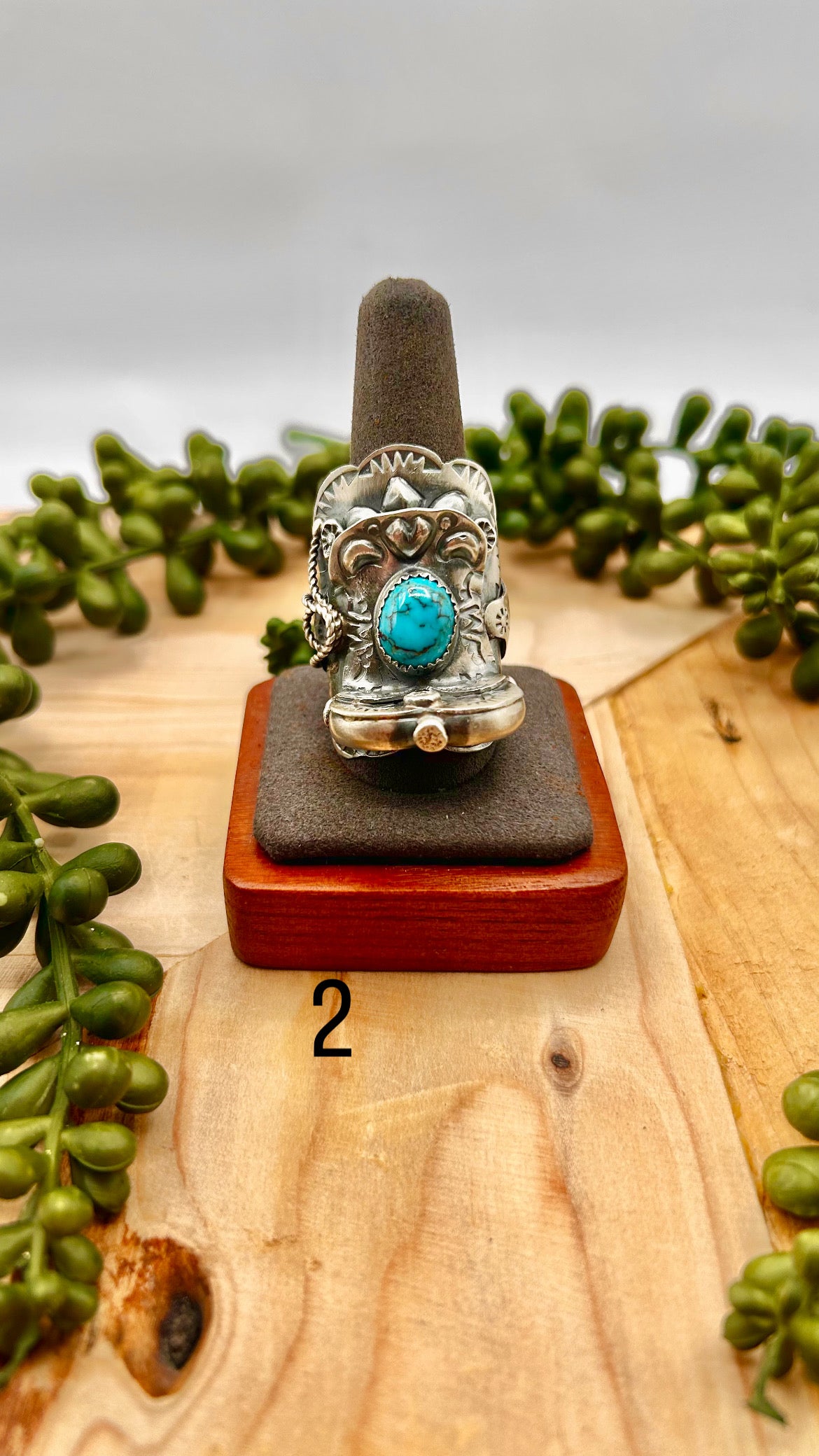Tim Yazzie Kingman Turquoise & Sterling Silver Ring