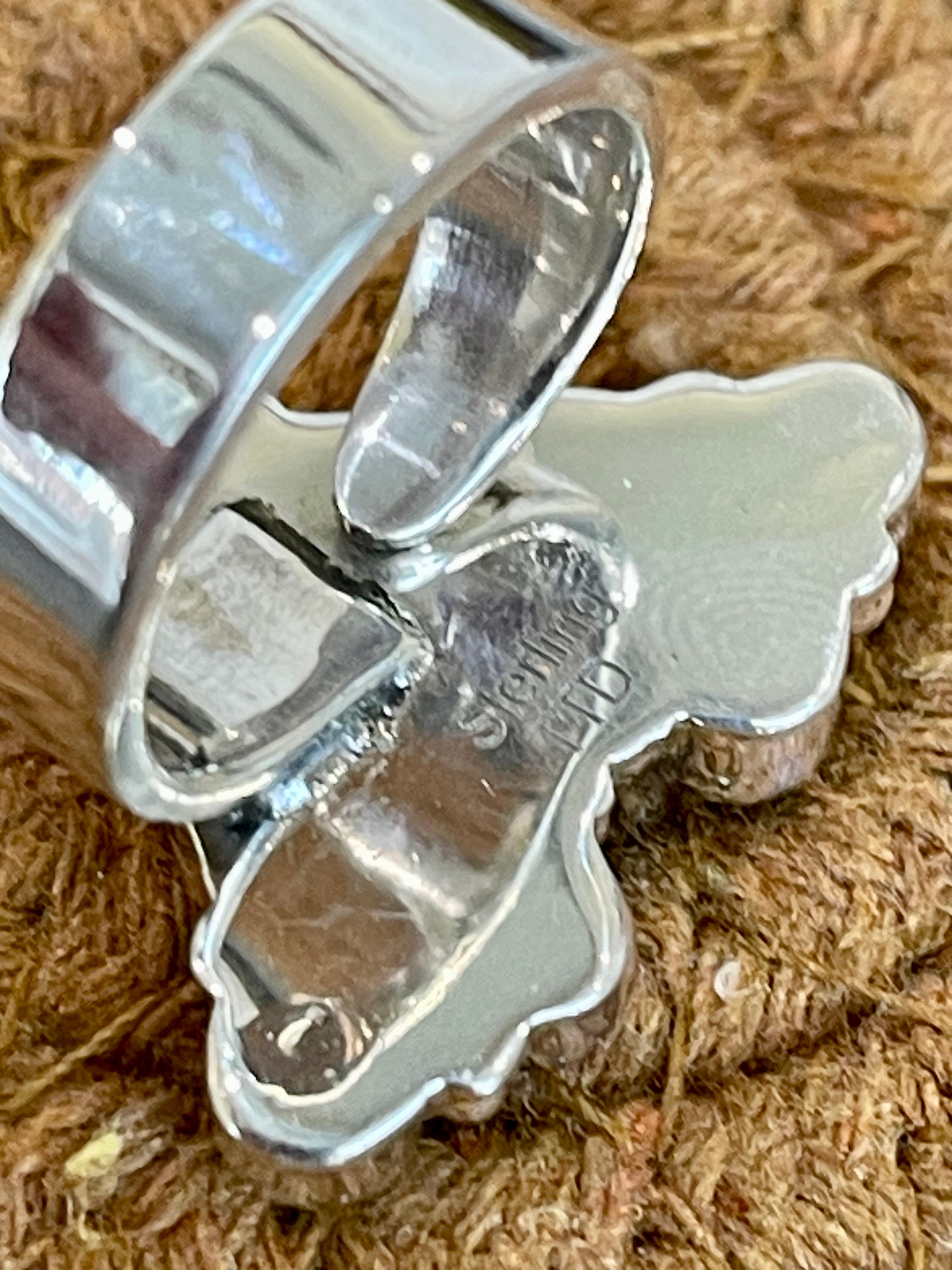 Southwest Handmade Multi Stone & Sterling Silver Adjustable Ring