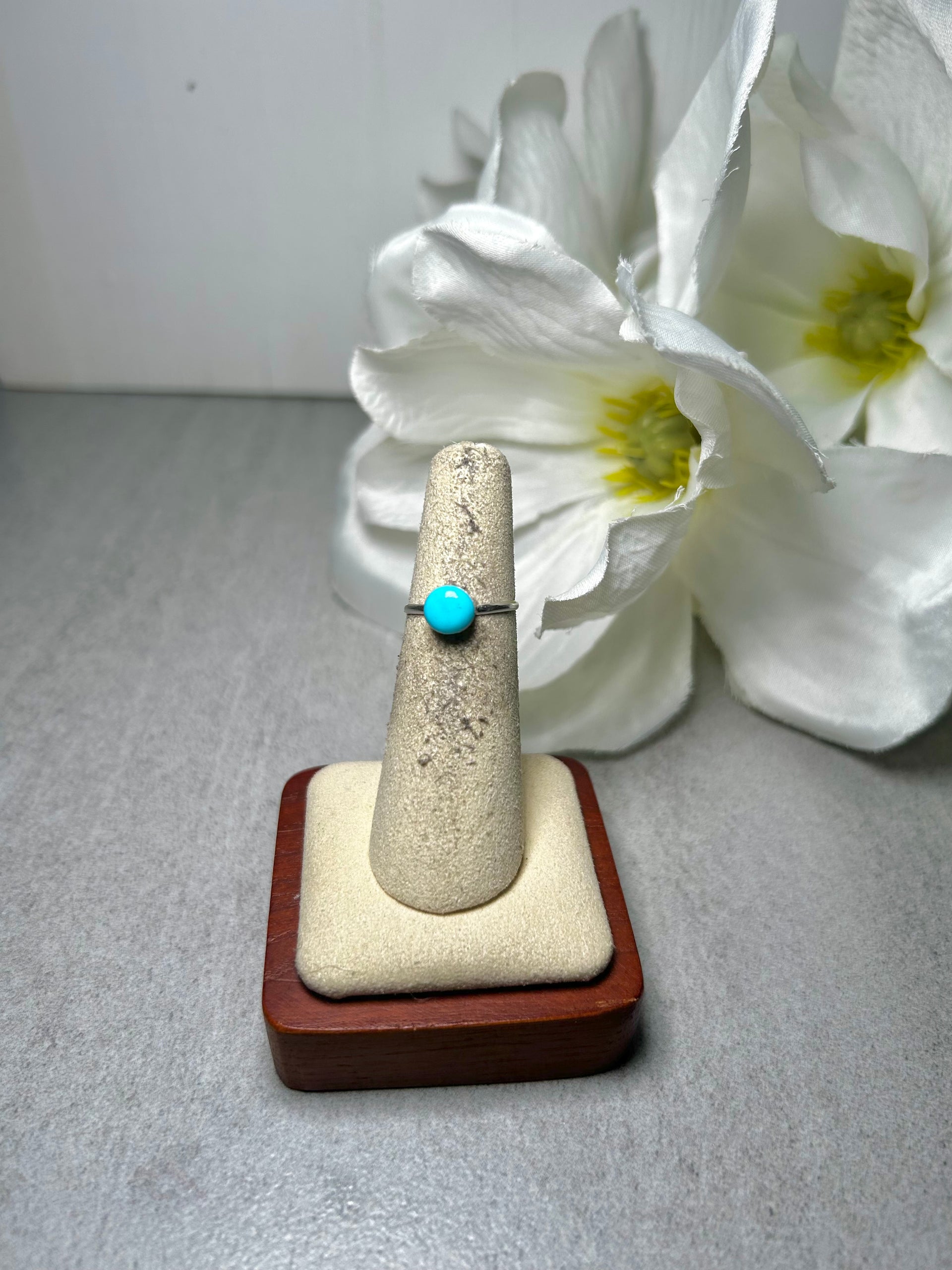 Navajo Made Kingman Turquoise & Sterling Silver  Ring