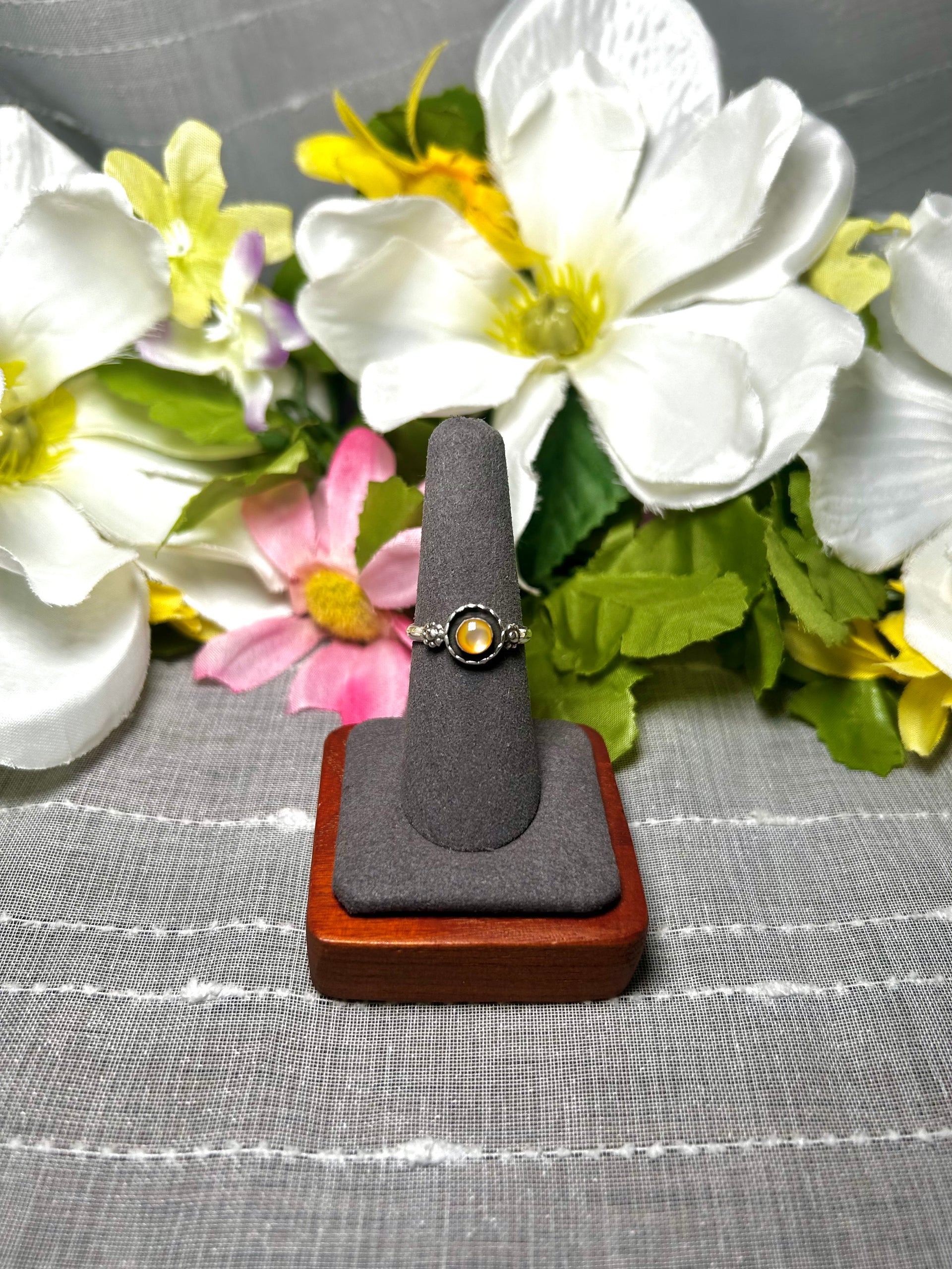Navajo Made Mother of Pearl & Sterling Silver Ring