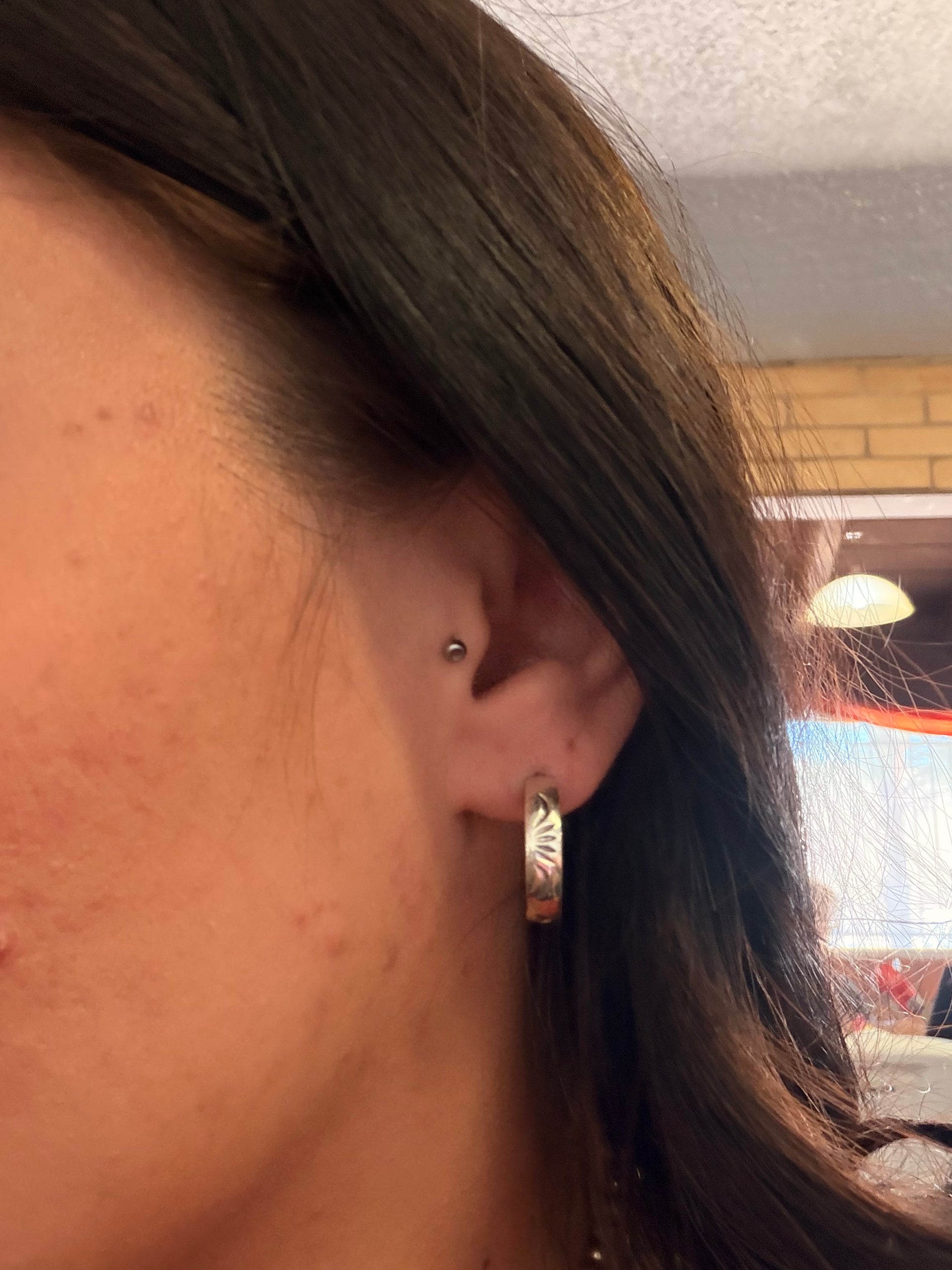 Navajo Made Sterling Silver Post Earrings