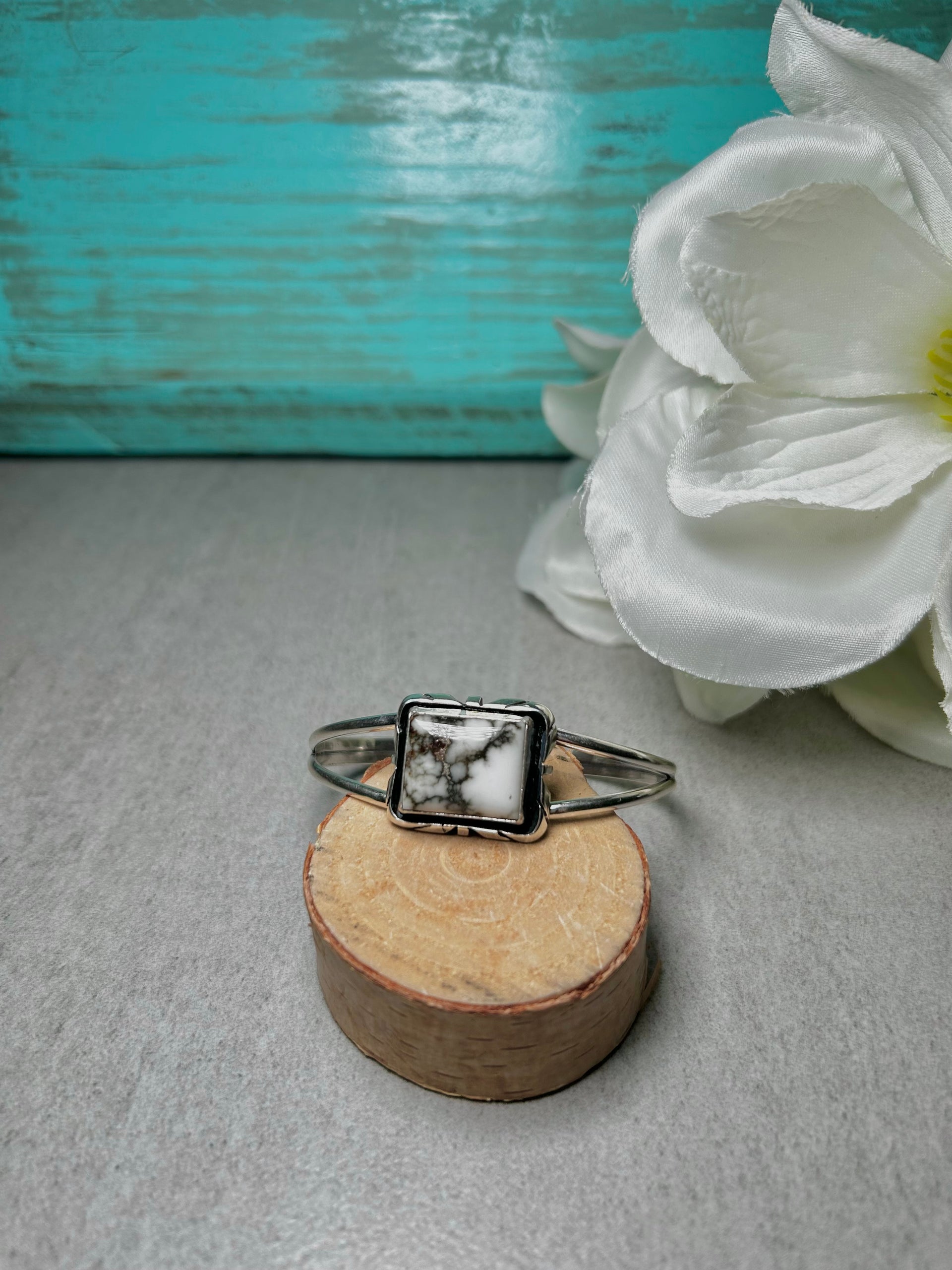 Rita Lee White Buffalo &  Sterling Silver Cuff Bracelet