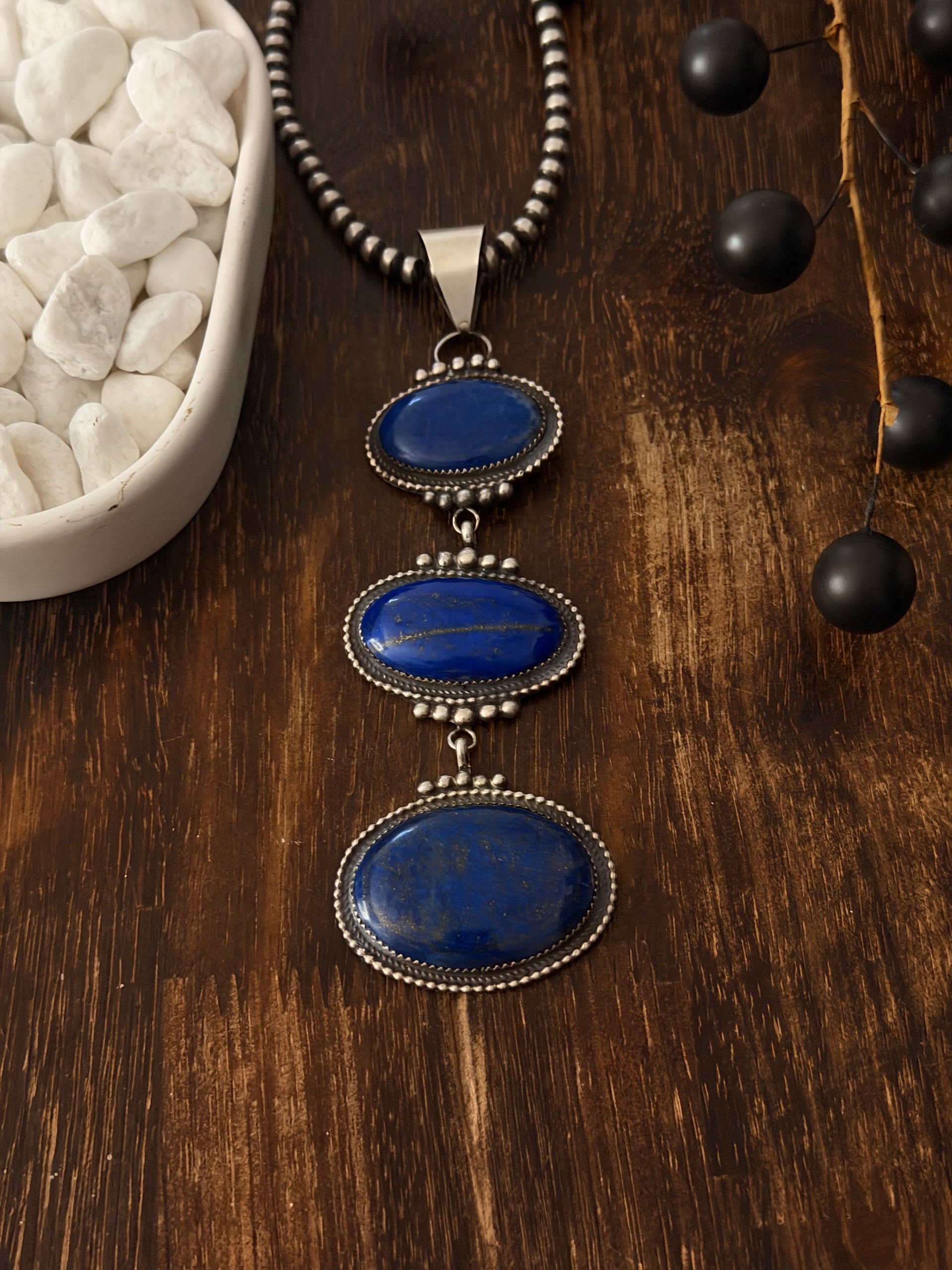Donovan Nez Lapis & Sterling Silver Pendant