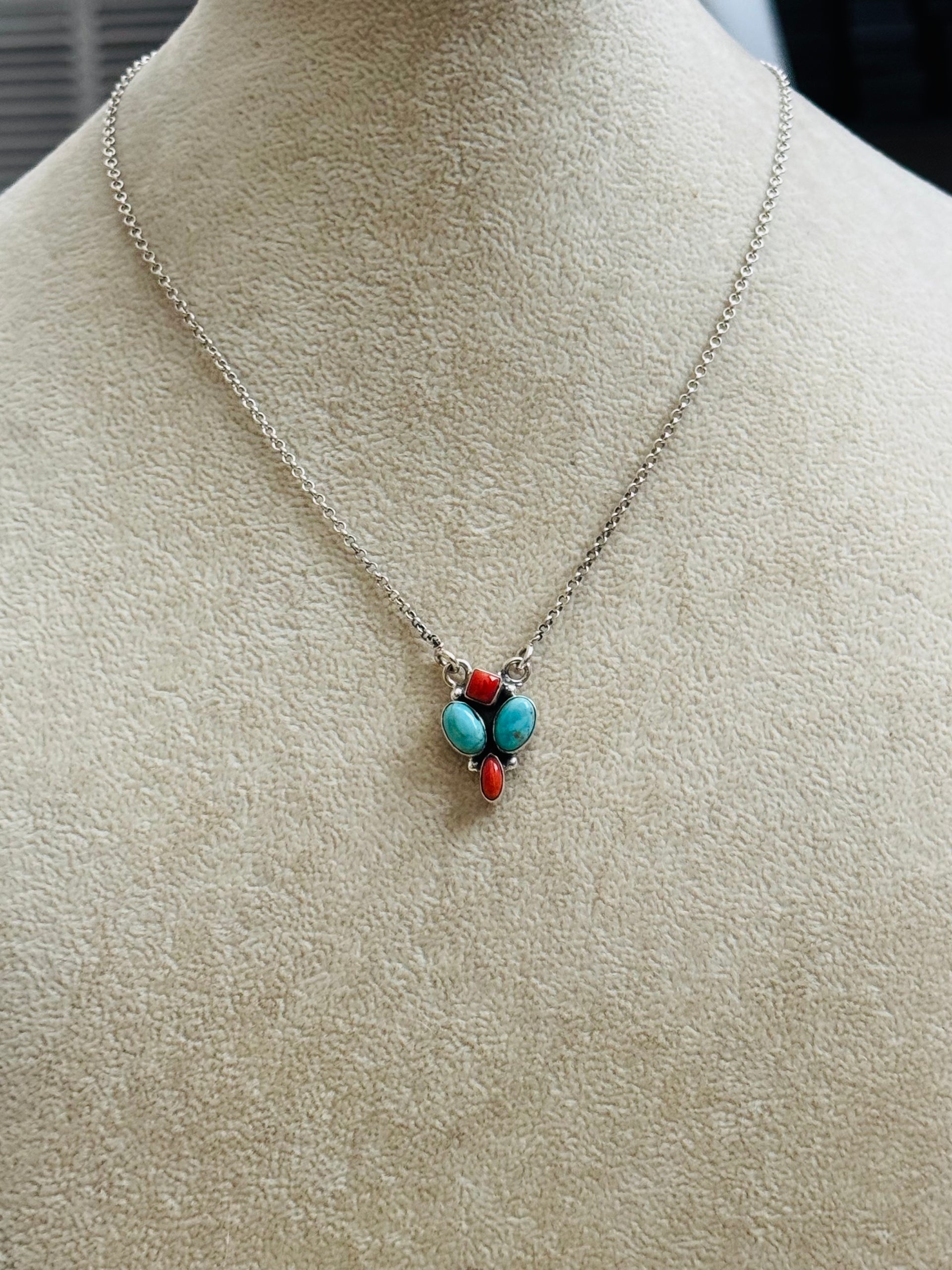 Southwest Made Multi Stone & Sterling Silver Necklace