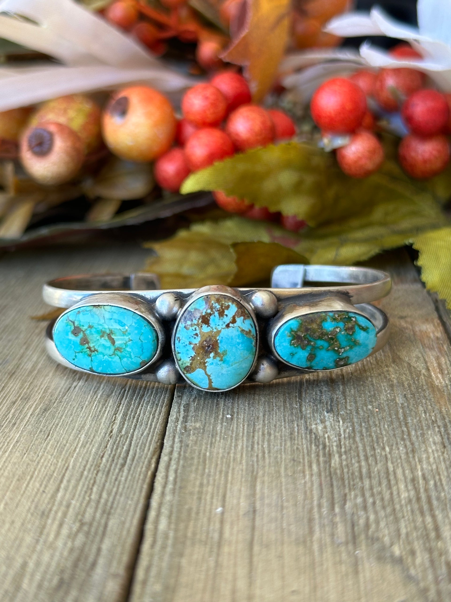 Kathleen Livingston Sonoran Mountain Turquoise & Sterling Silver Cuff Bracelet