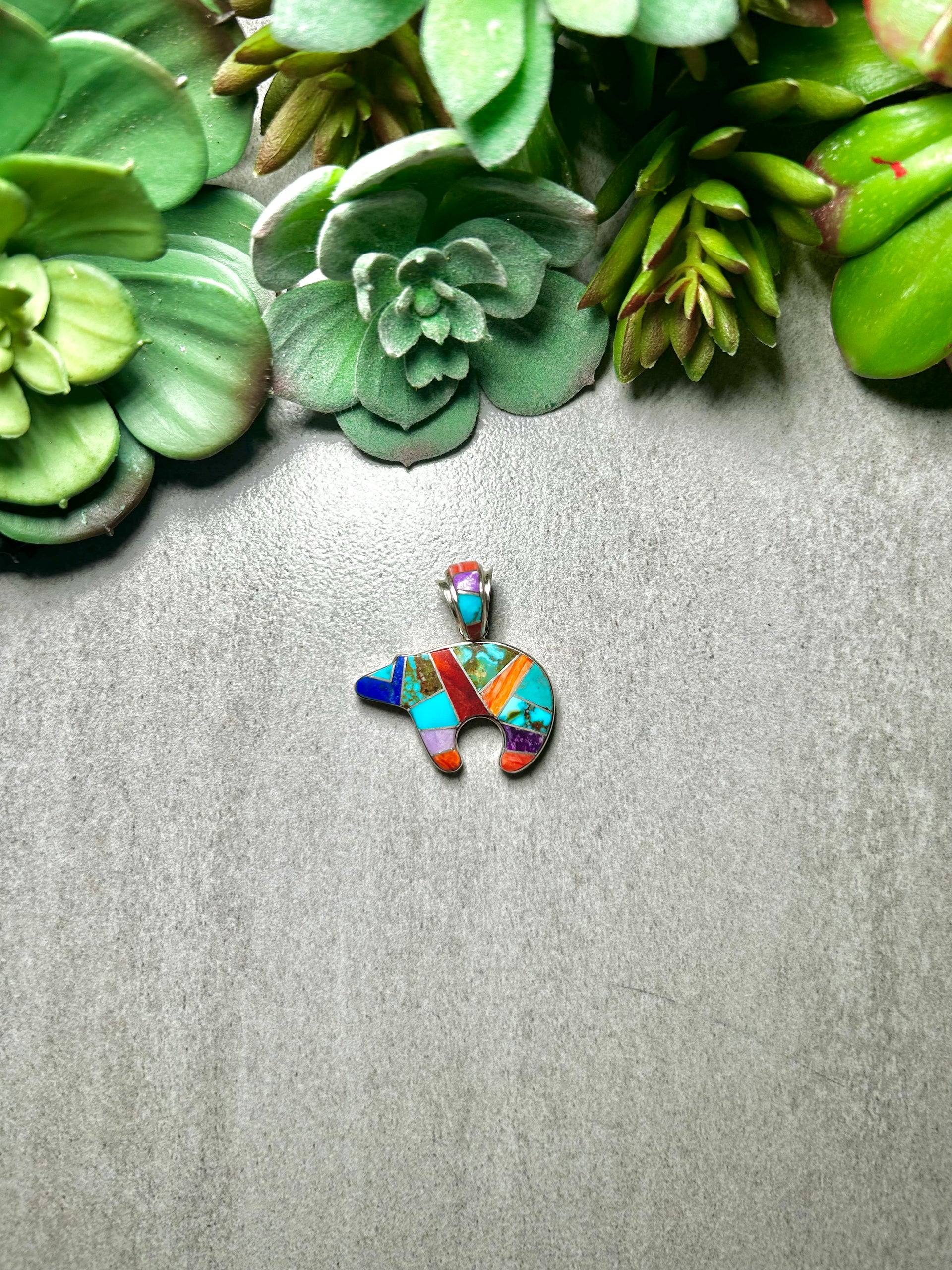 Aldora Henry Multi Stone & Sterling Silver Pendant