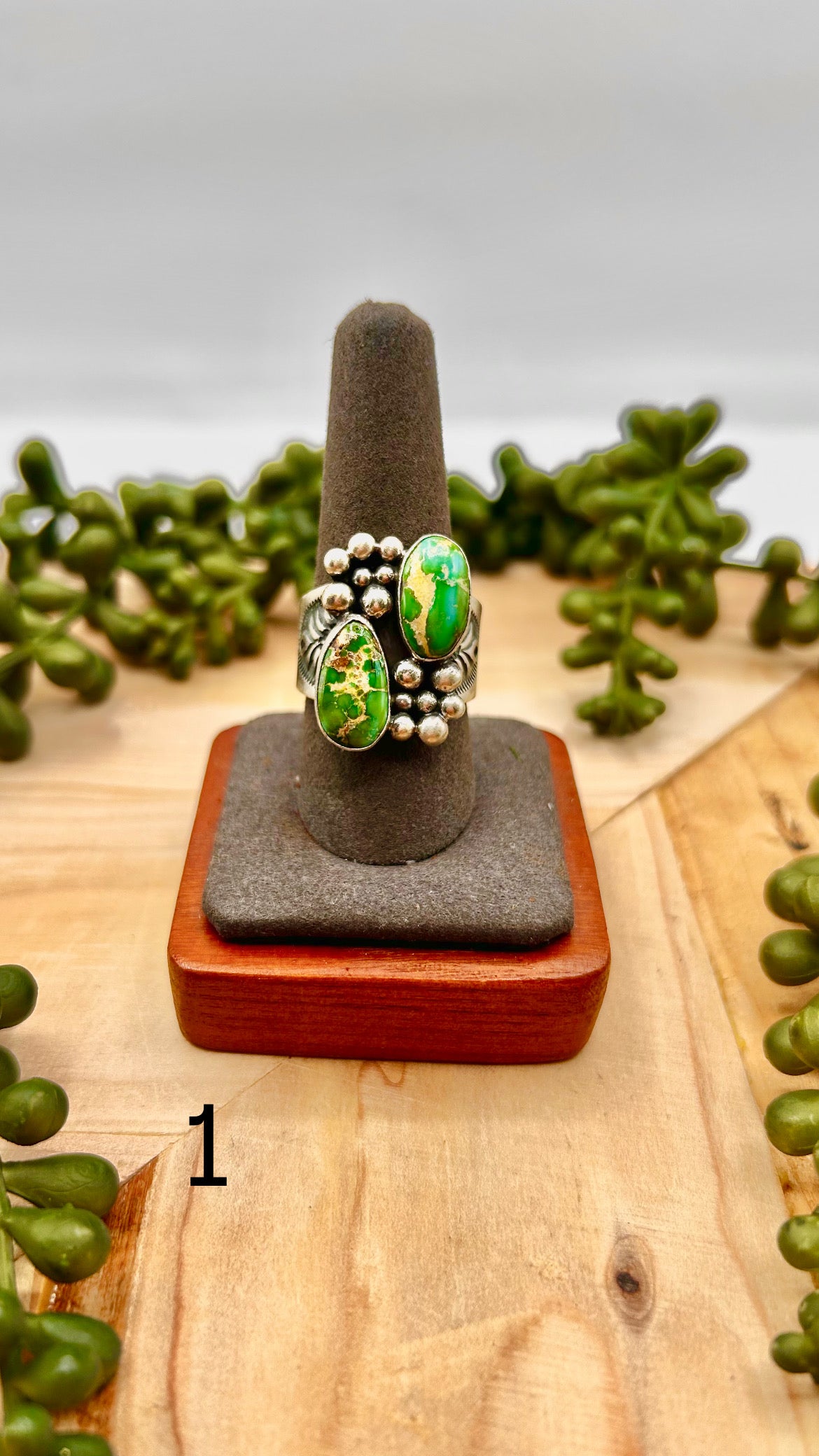 Samnel Yellowhair Mountain Turquoise & Sterling Silver Ring