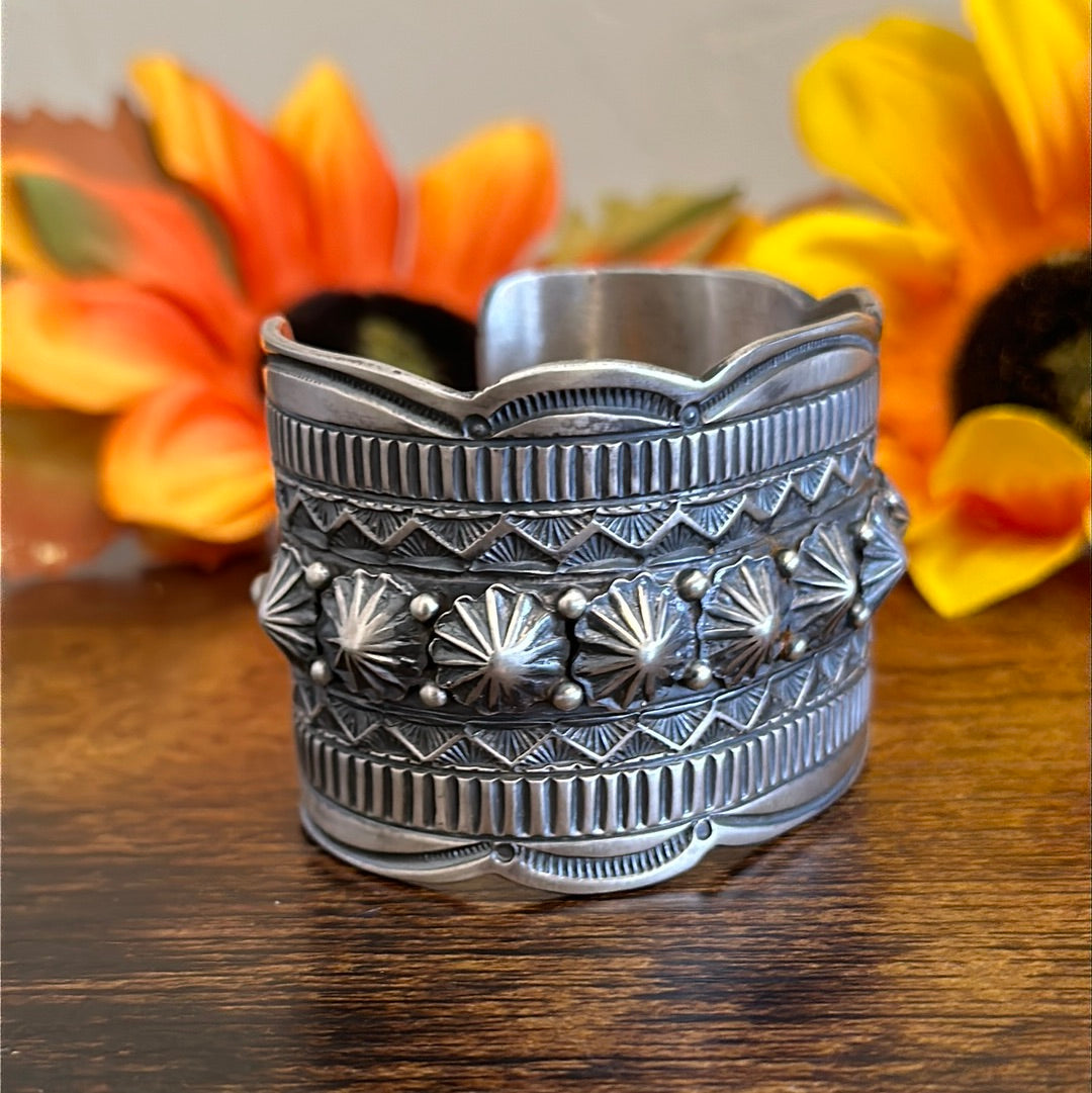 Navajo Made Sterling Silver Cuff Bracelet