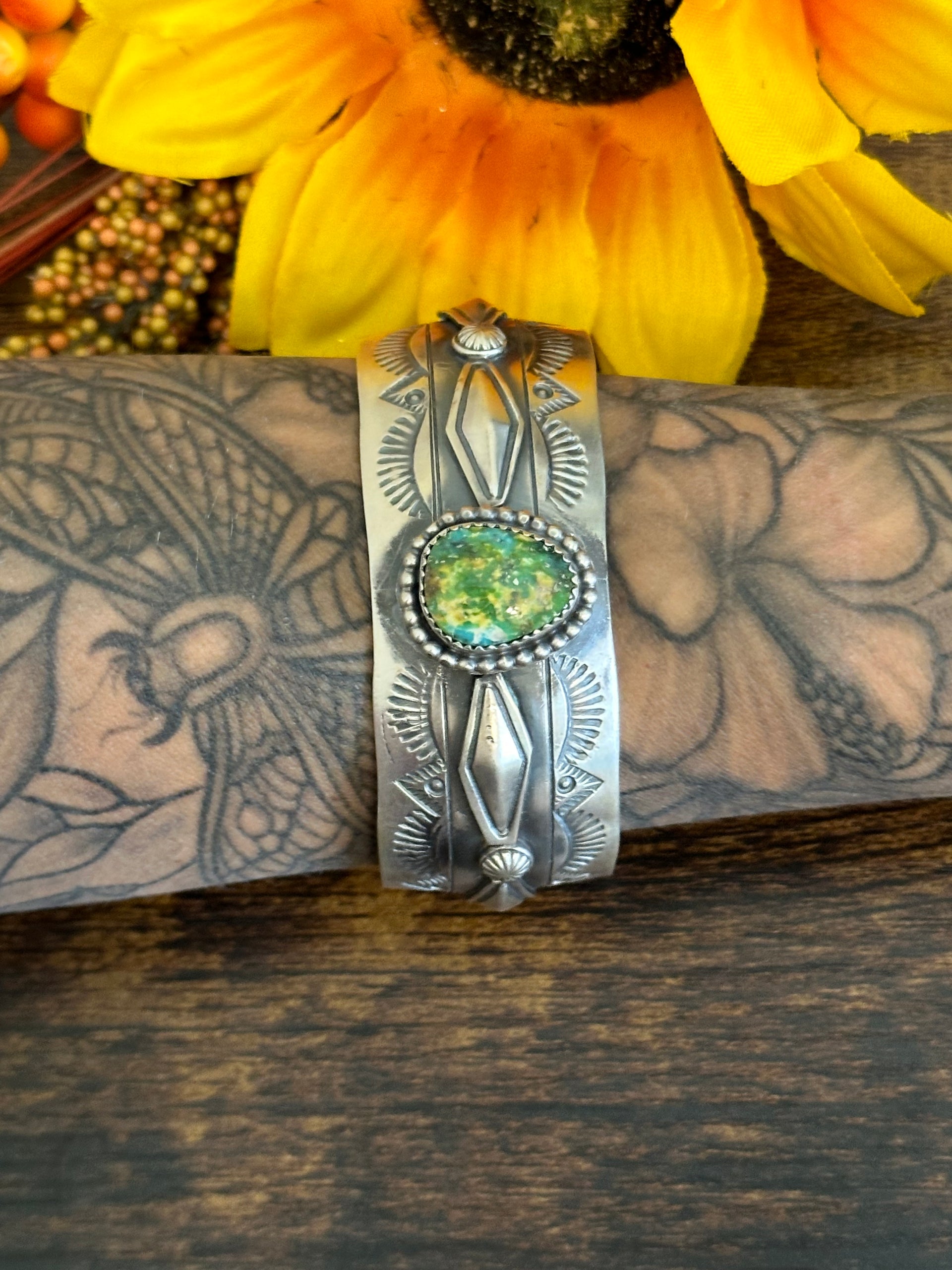 Boyd Ashley Sonoran Gold Turquoise & Sterling Silver Cuff Bracelet