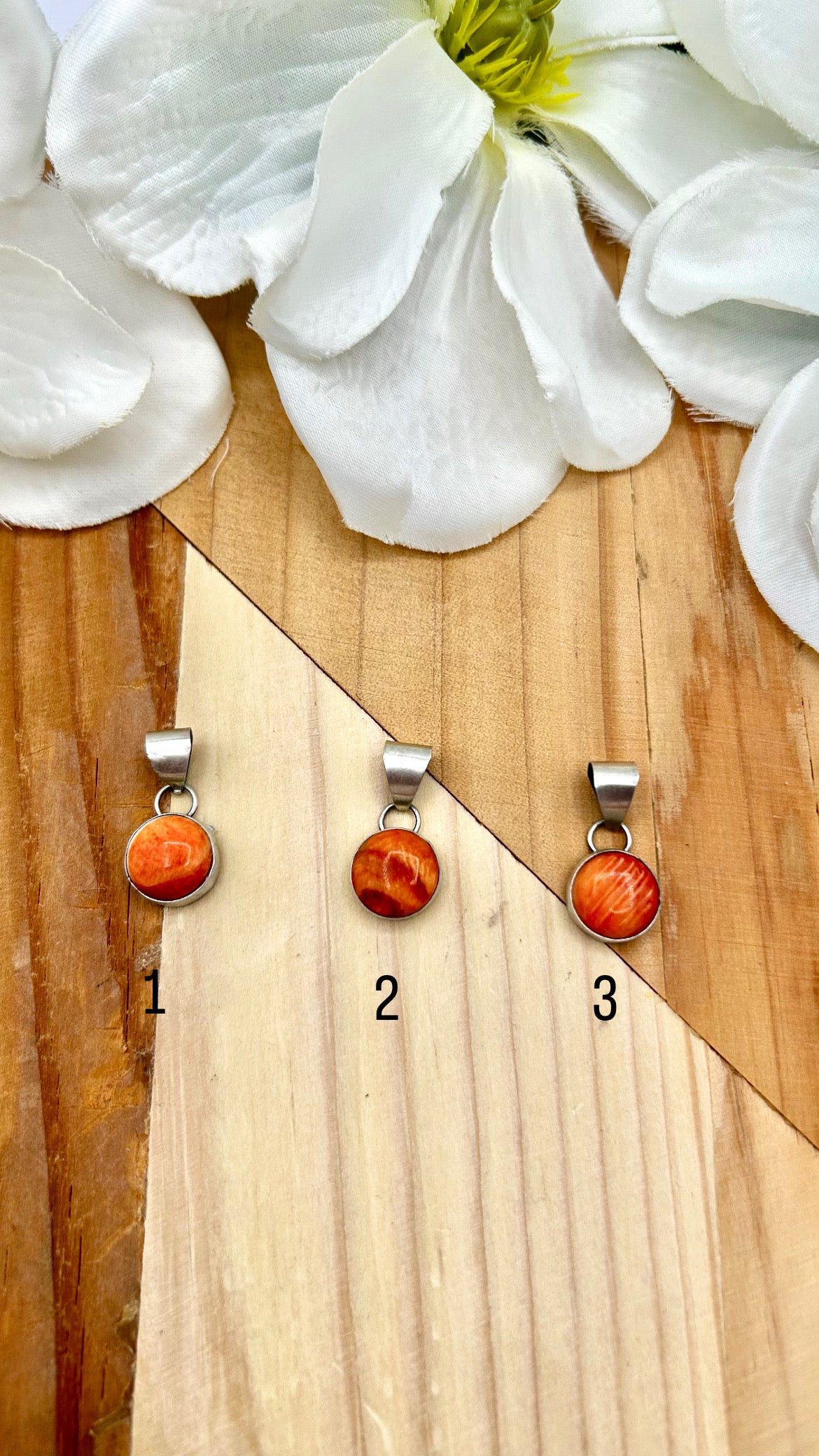 Navajo Made Spiny Oyster & Sterling Silver Pendant