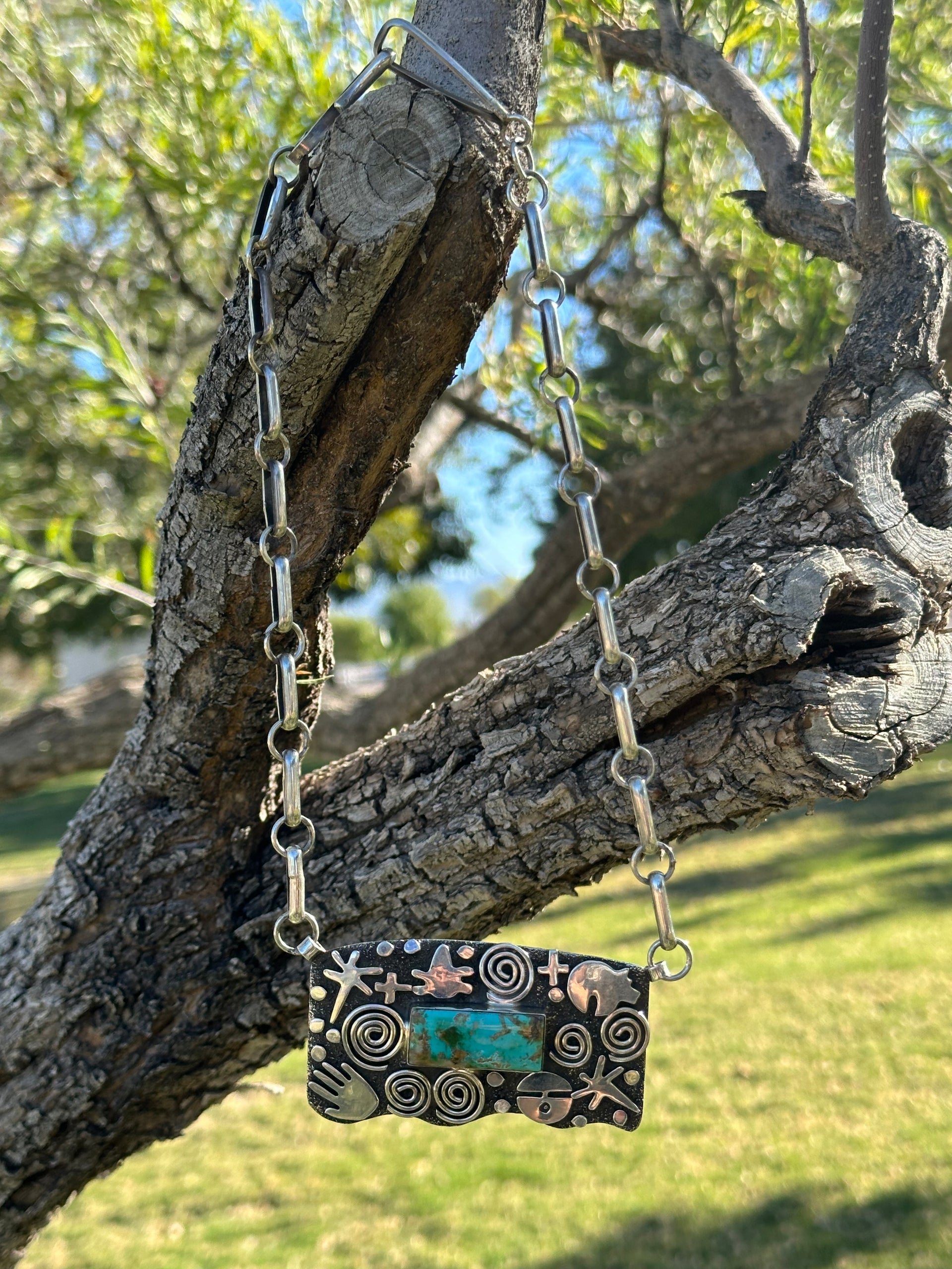 Alex Sanchez Royston Turquoise & Sterling Silver Necklace