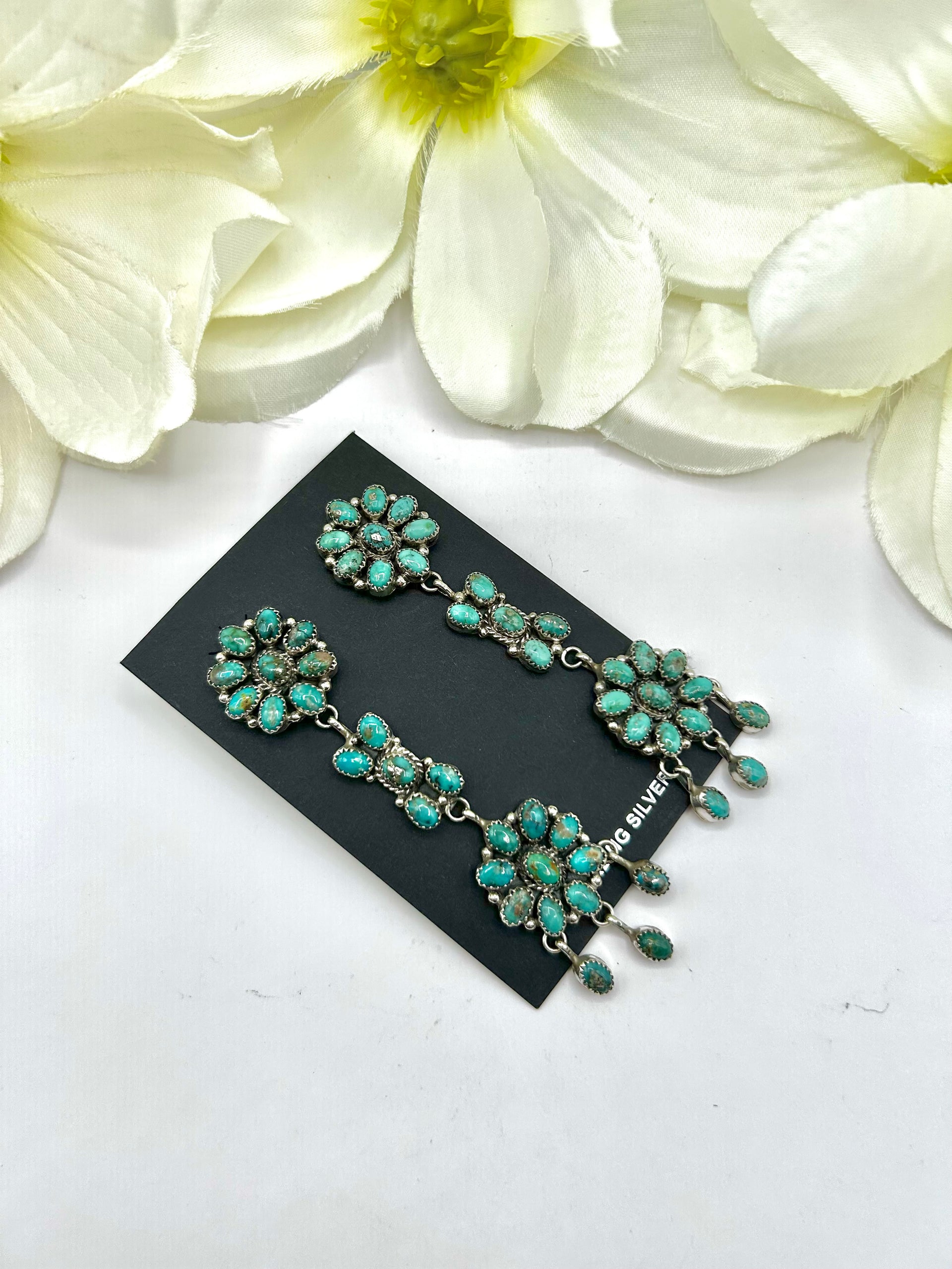 Anne Spencer Kingman Turquoise & Sterling Silver Post  Earrings
