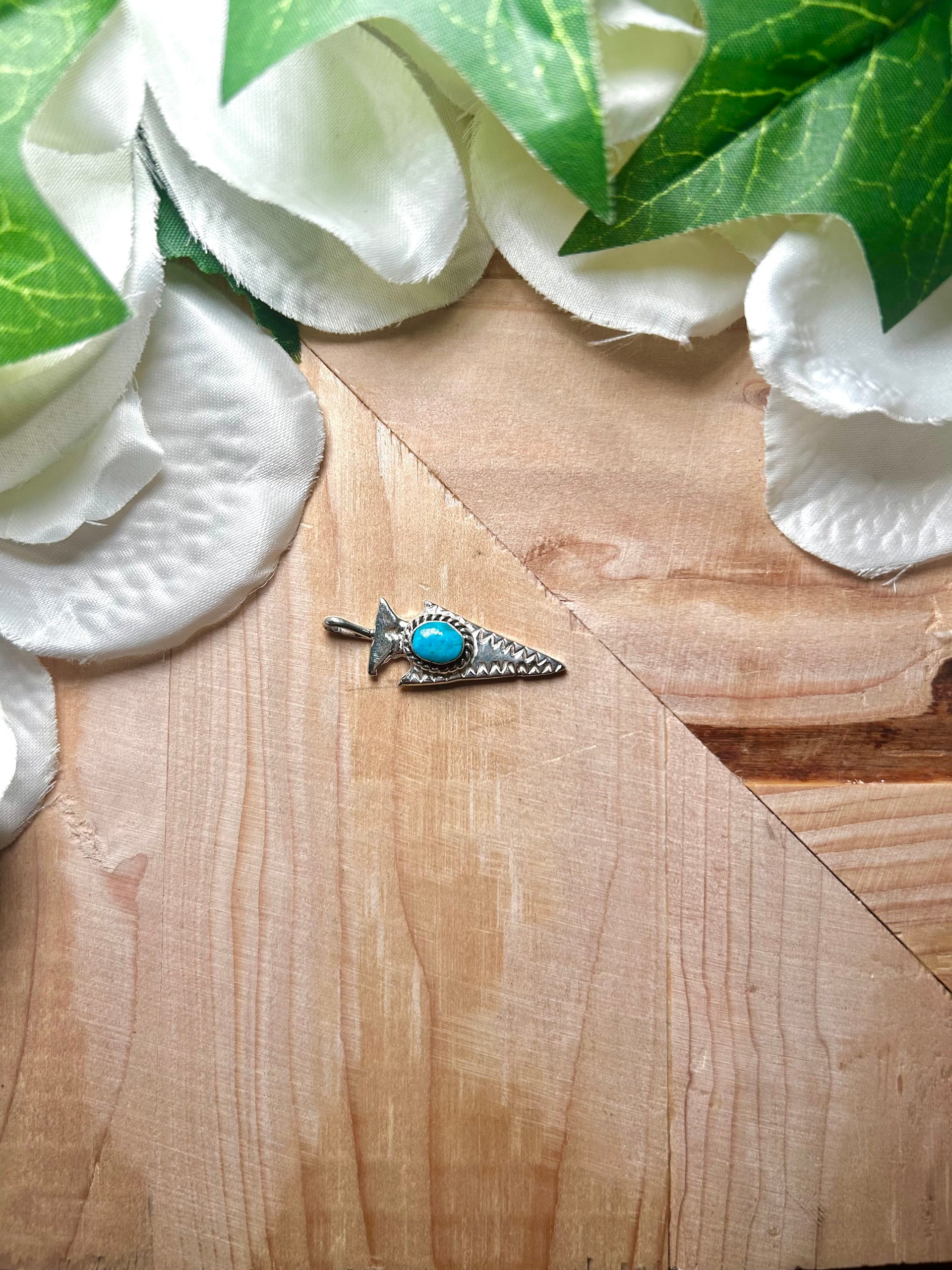 Joe Martinez Kingman Turquoise & Sterling Silver Pendant